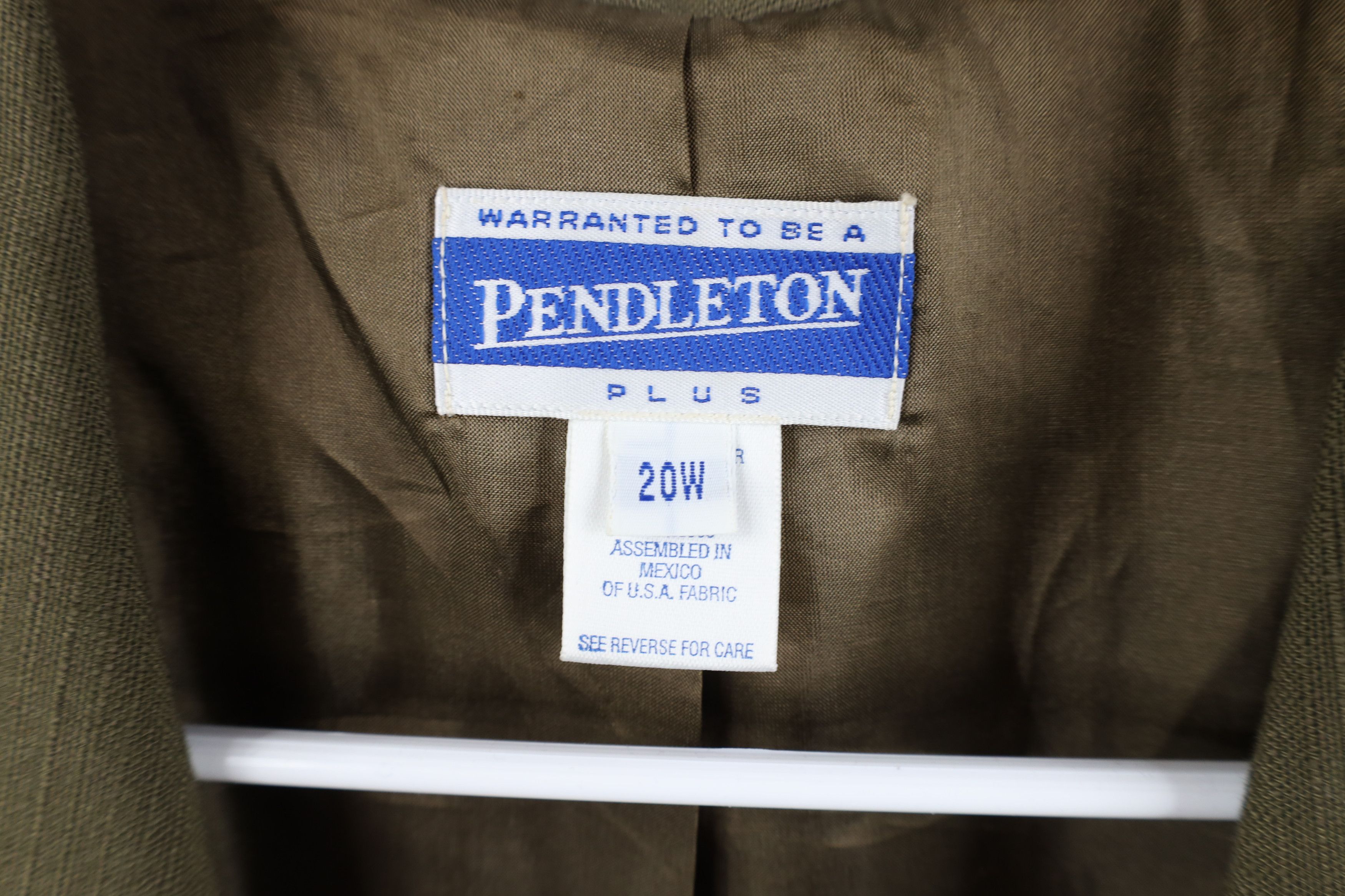 Pendleton Deadstock Vintage 90s Pendleton Rayon Linen Blazer Jacket Size 3XL / US 20-22 - 10 Thumbnail