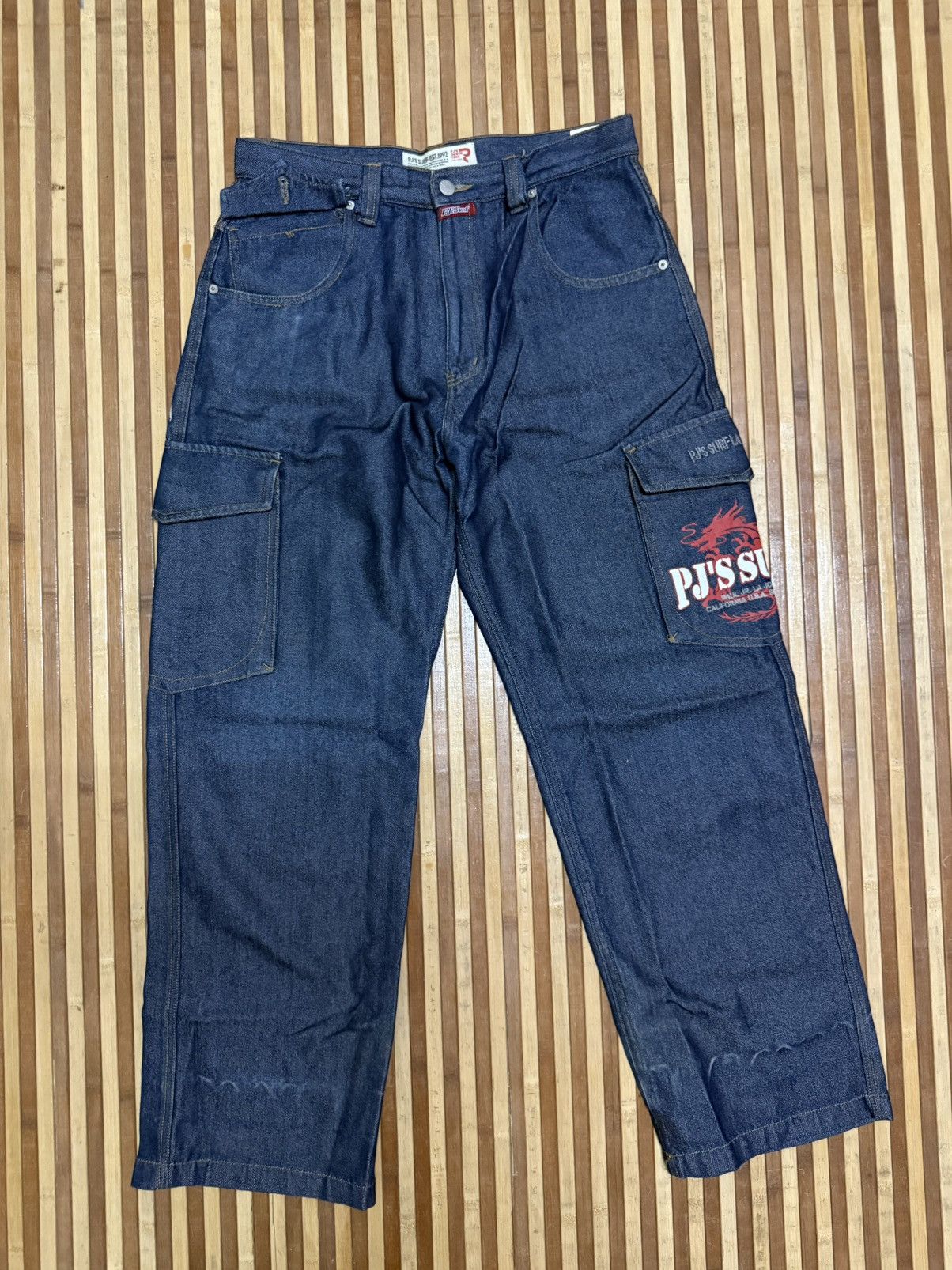 Japanese Brand PJ’S SURF Denim Cargo Pants /Multipocket/Streetwear W32x30.5 Size US 32 / EU 48 - 1 Thumbnail