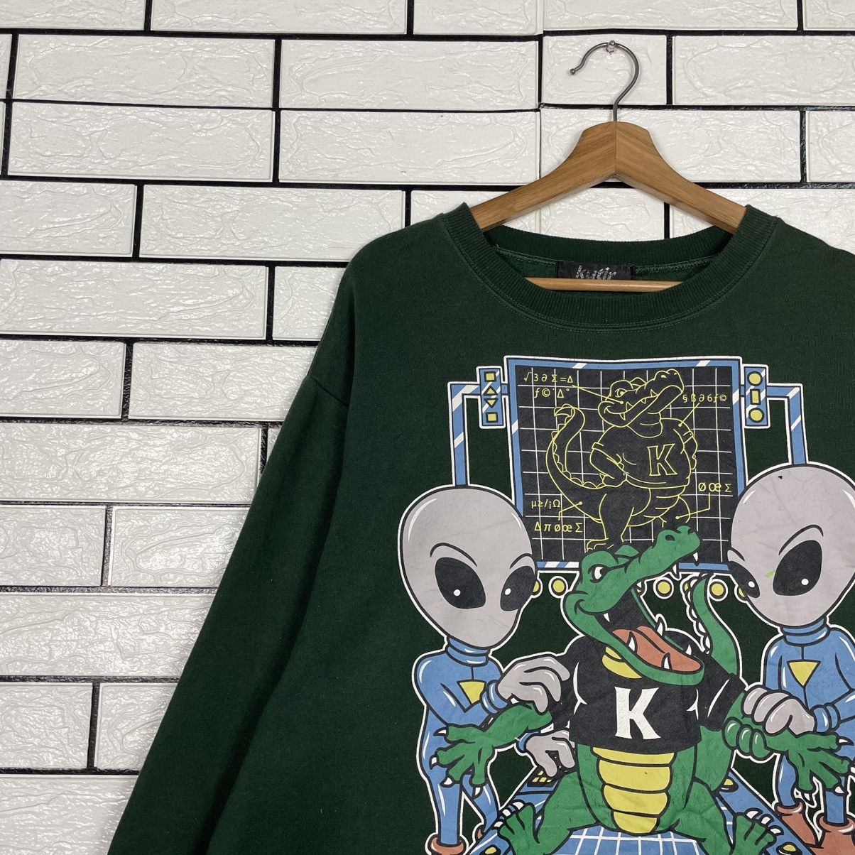 Japanese Brand Scan Alligator Green Crewneck Sweatshirt Size US L / EU 52-54 / 3 - 6 Thumbnail