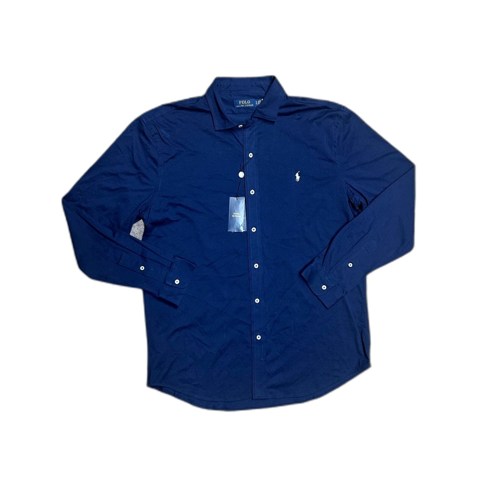Polo Ralph Lauren Polo Ralph Lauren Blue Poplin Long Sleeve Button Up Shirt XL Size US XL / EU 56 / 4 - 1 Thumbnail