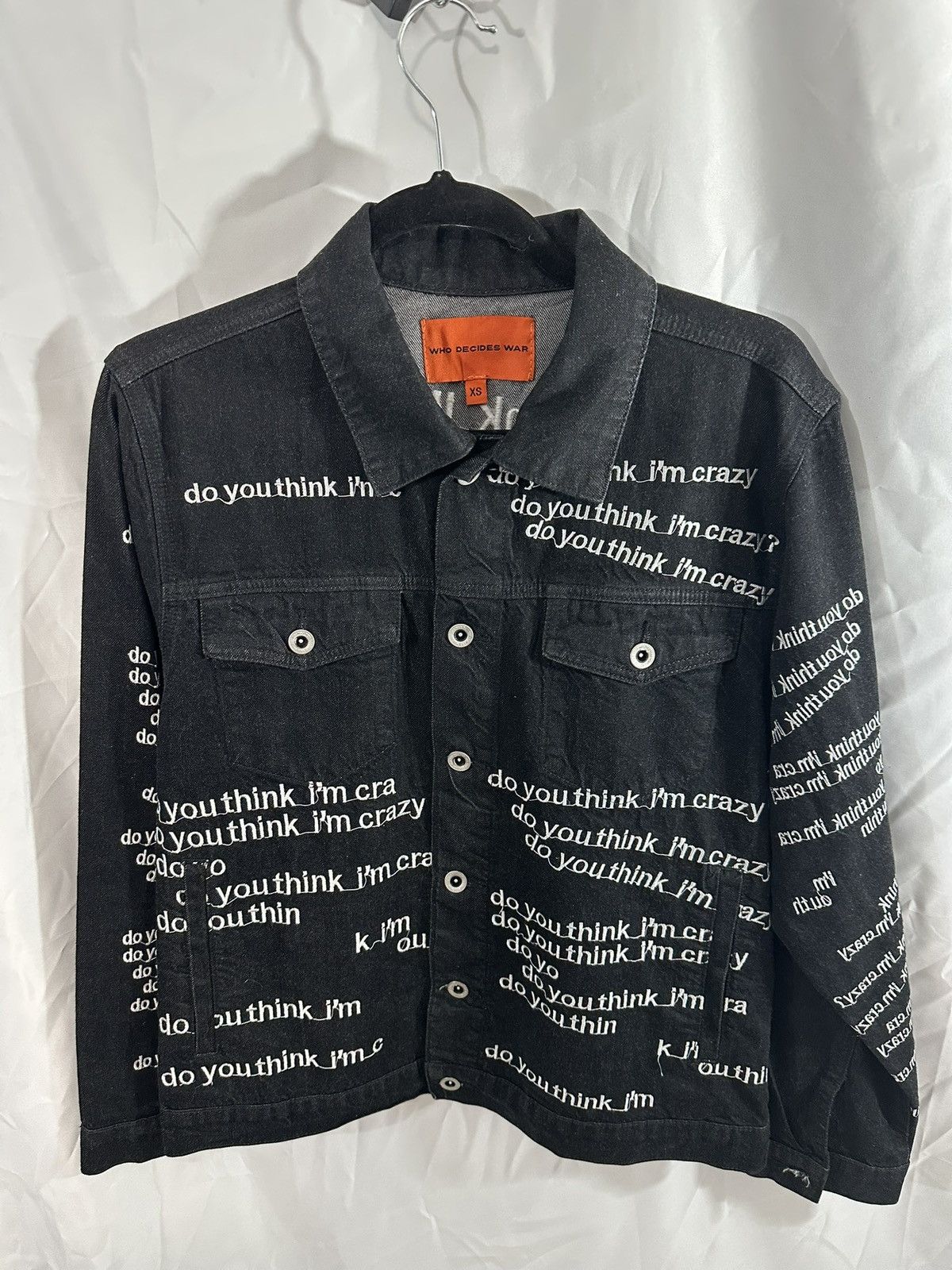 Who Decides War Who Decides War Crazy Denim Jacket Size US XS / EU 42 / 0 - 3 Thumbnail
