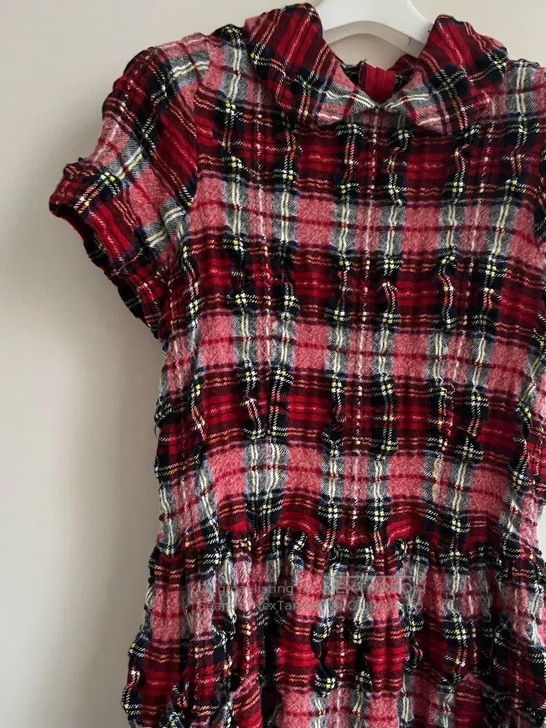 Comme des Garcons Comme Des Garcons Crinkled Wool Scottish Plaid Collar Shor Size XS / US 0-2 / IT 36-38 - 1 Thumbnail
