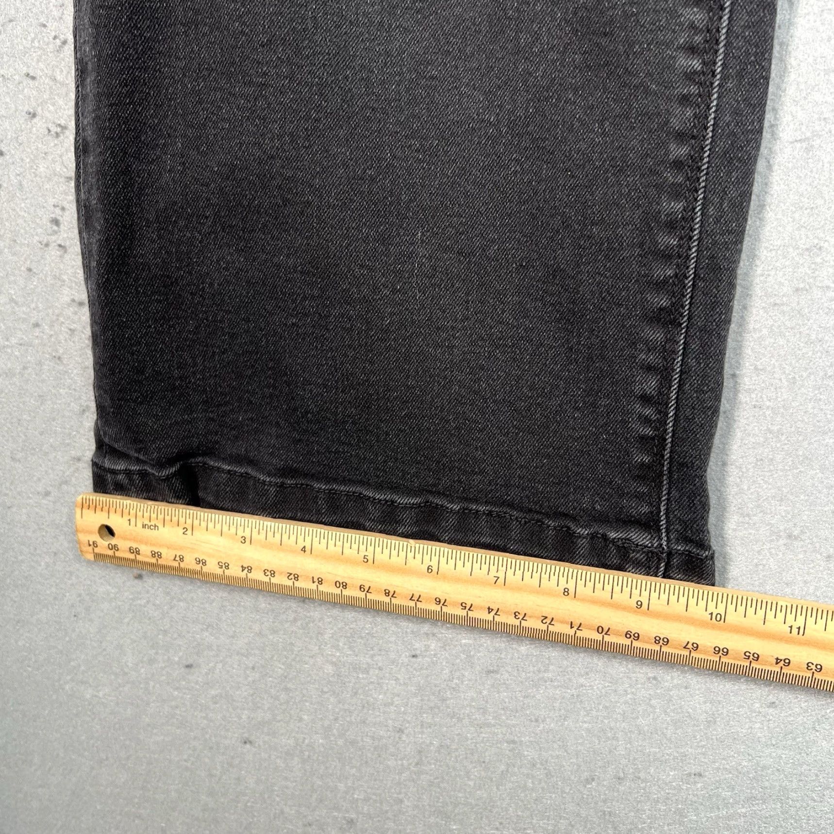Vintage VINTAGE Unpublished Women's Wide Leg Jeans 27 Black Denim Stretch Straight Fit Retro 90s Size 27" / US 4 / IT 40 - 6 Thumbnail