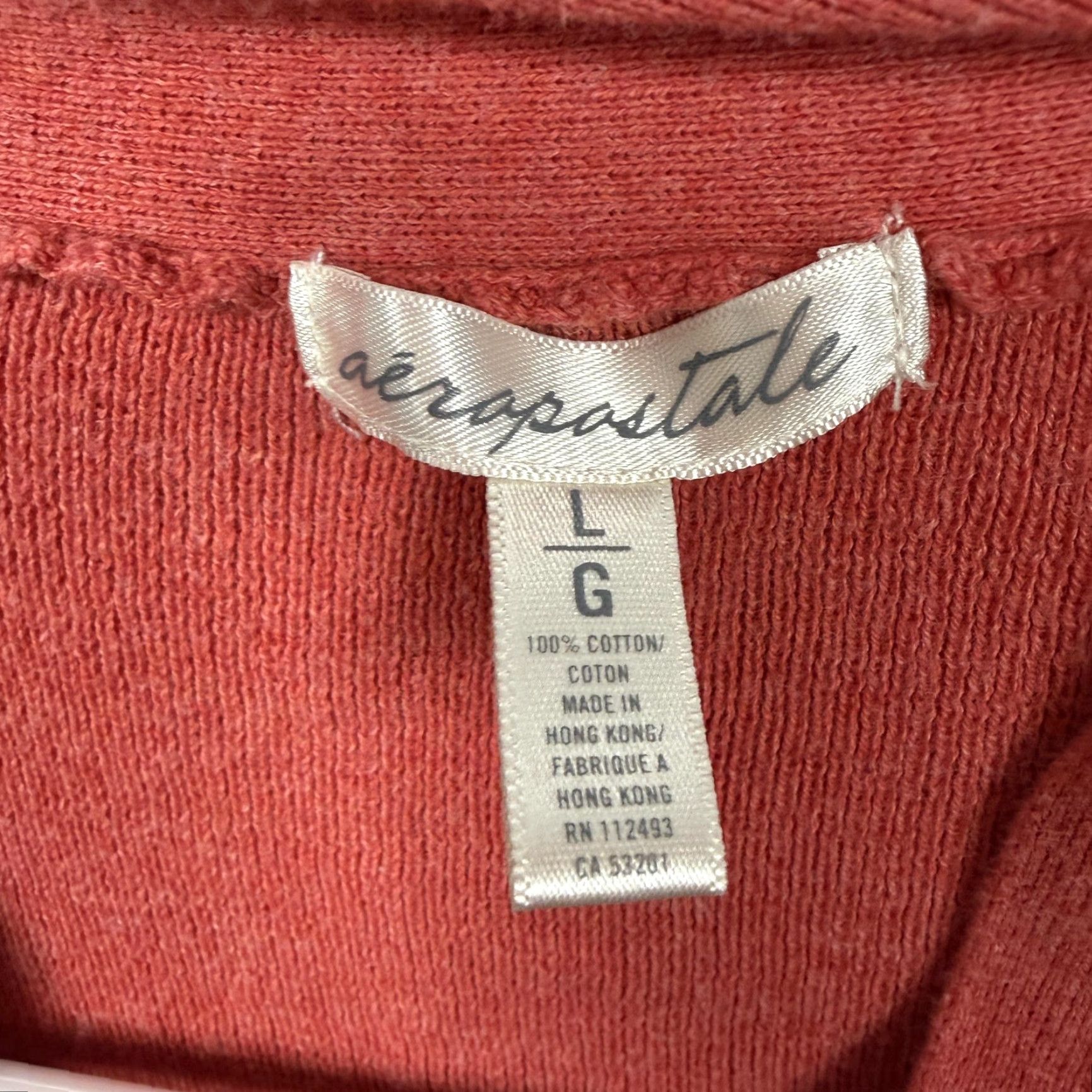 Vintage Aéropostale Cardigan Sweater Womens L Red V-Neck Puff Sleeve Boho Y2K Casual Knit Shirt Womens - Mens? Size L / US 10 / IT 46 - 5 Thumbnail