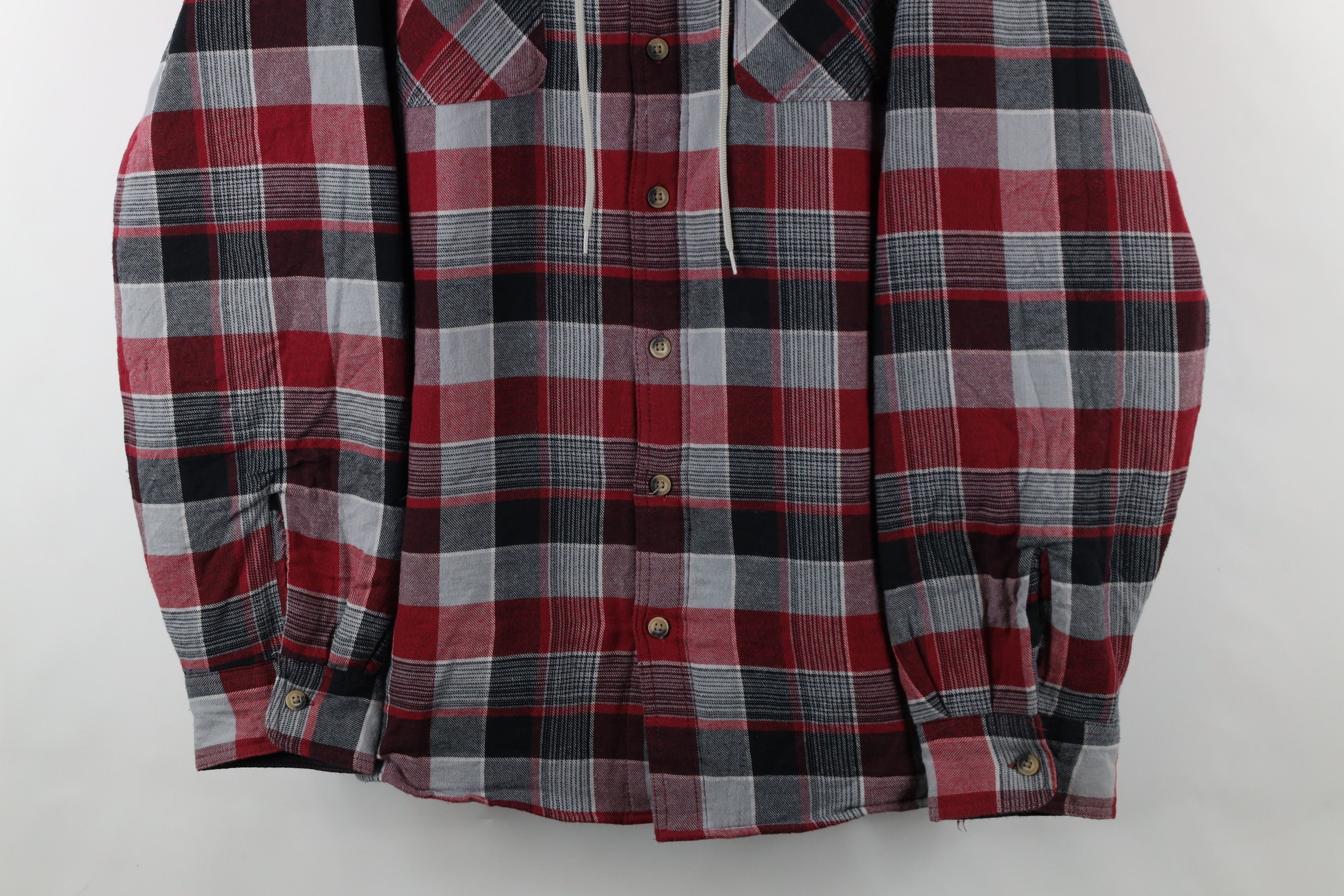 Vintage × Wrangler Vintage Wrangler Hooded Button Shirt Jacket Jac Shirt Size US XXL / EU 58 / 5 - 3 Thumbnail