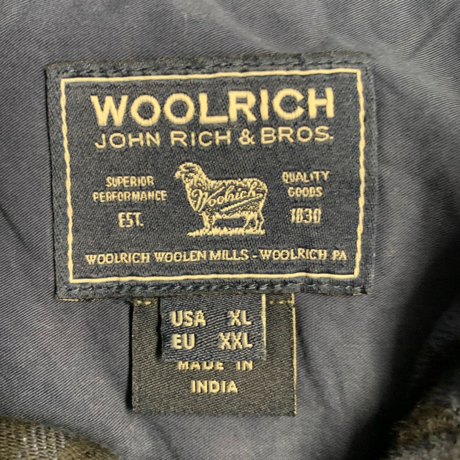 Other WOOLRICH Size XL Navy Cotton One Pocket Long Sleeve Shirt Size US XL / EU 56 / 4 - 5 Thumbnail