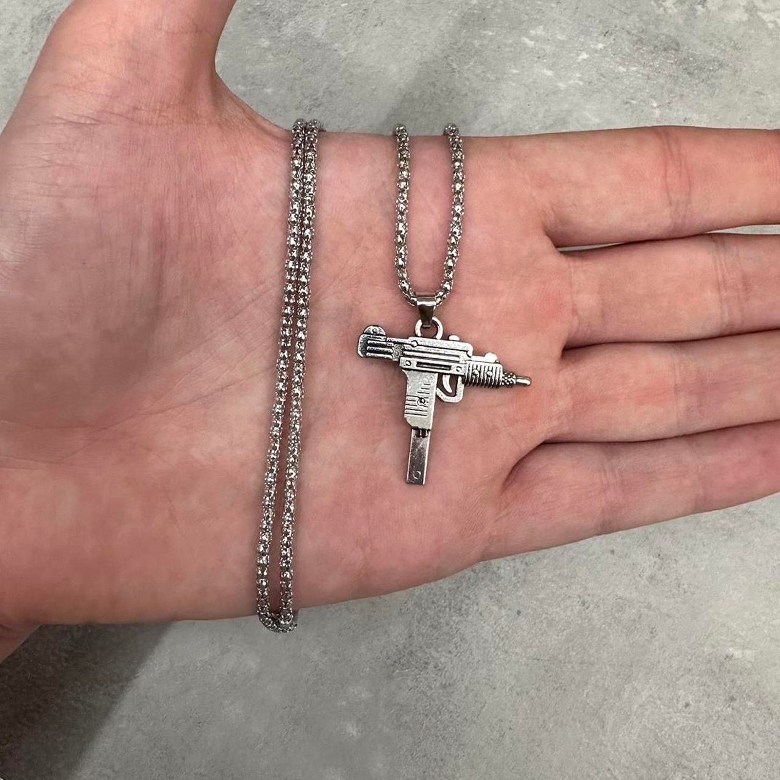 Other Y2k silver mini uzi necklace Size ONE SIZE - 2 Thumbnail