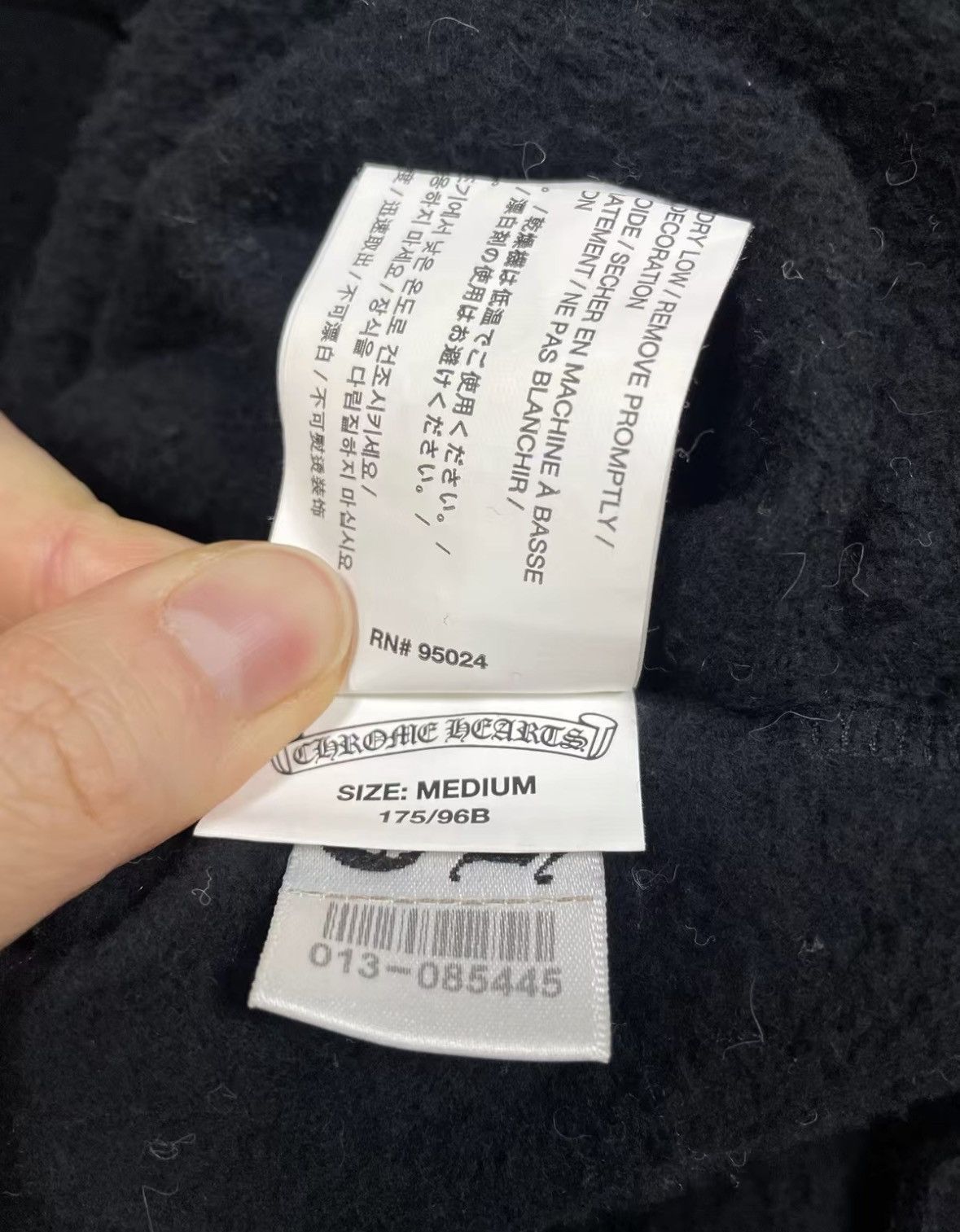 Chrome Hearts Chrome Hearts Black Zip Hoodie with White Prints. Size US M / EU 48-50 / 2 - 7 Thumbnail