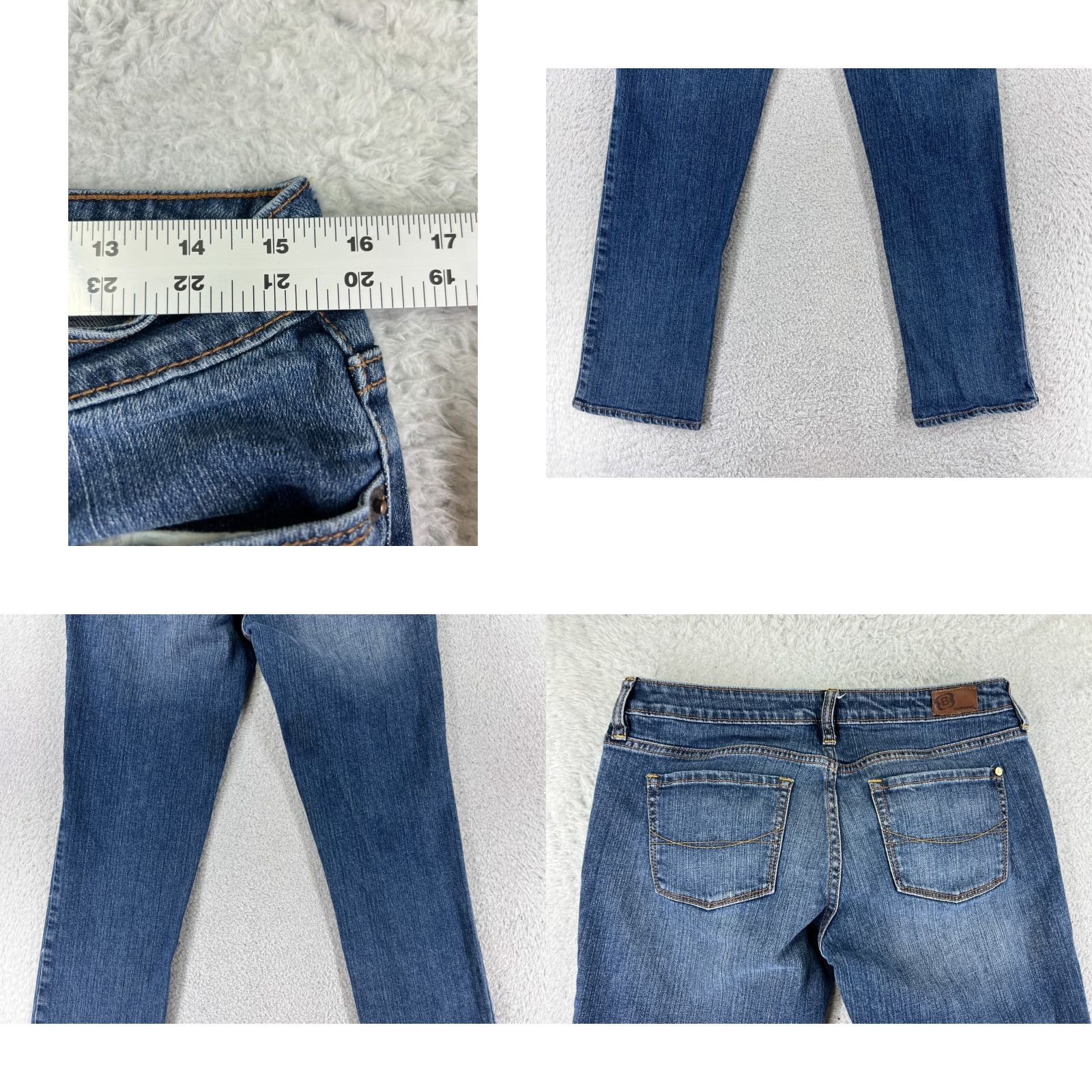 Vintage Bullhead Jeans Women Blue 28x28 Denim Straight Leg 5-Pocket Comfortable Distressed Cotton Blend Vintage: No Size 27" / US 4 / IT 40 - 9 Thumbnail