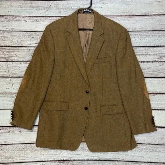 Lauren Ralph Lauren Ralph Lauren Mens Blazer Brown 43R Wool Sport Coat Jacket Size 42R - 1 Thumbnail