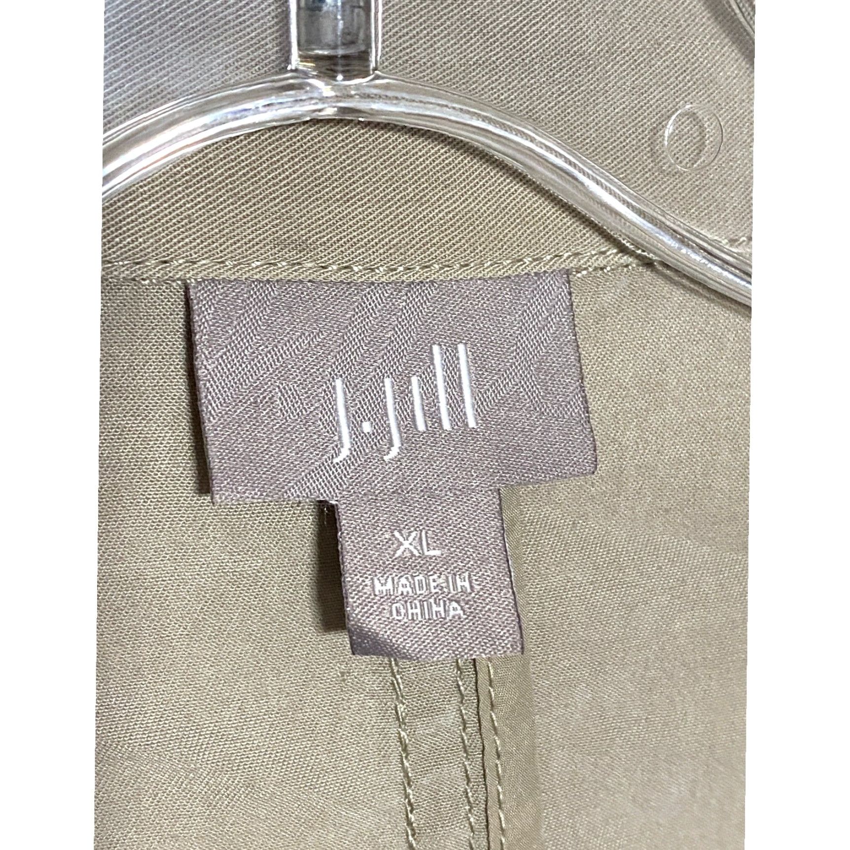 J. Jill J Jill Jacket Front Zipper Flap Pockets Tencel Lyocell Drawstring Hem Womens XL Cream Lyocell Jacket Womens XL Size XL / US 12-14 / IT 48-50 - 5 Thumbnail