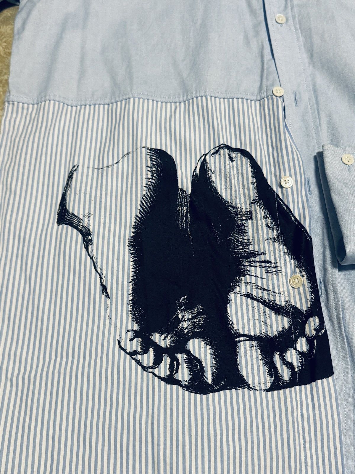 JW Anderson JW ANDERSON Durer Feet Shirt In Blue size 48 Size US M / EU 48-50 / 2 - 4 Thumbnail