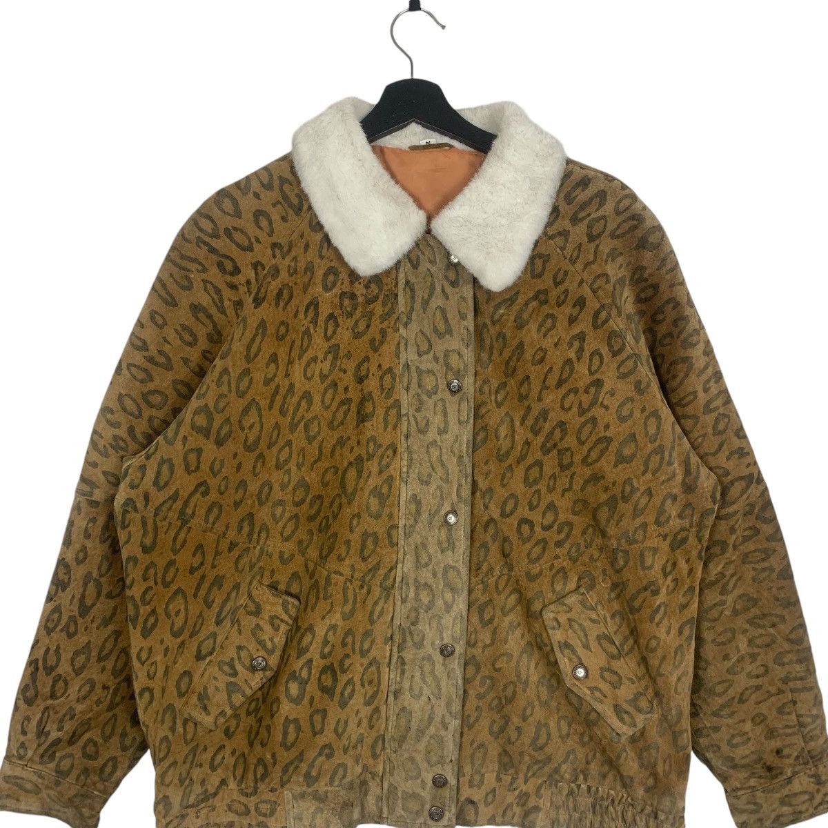 Olympic Seoul japanese brand Leopard genuine lether jacket