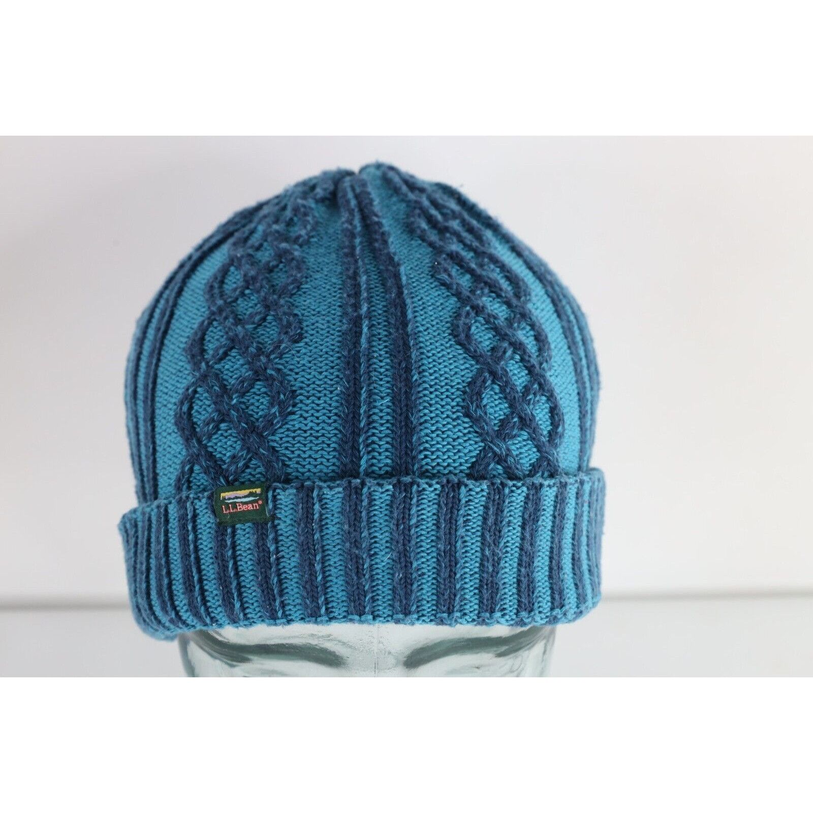 L.L. Bean × Vintage Vintage LL Bean Chunky Cable Knit Fisherman Winter Beanie Size ONE SIZE - 1 Thumbnail