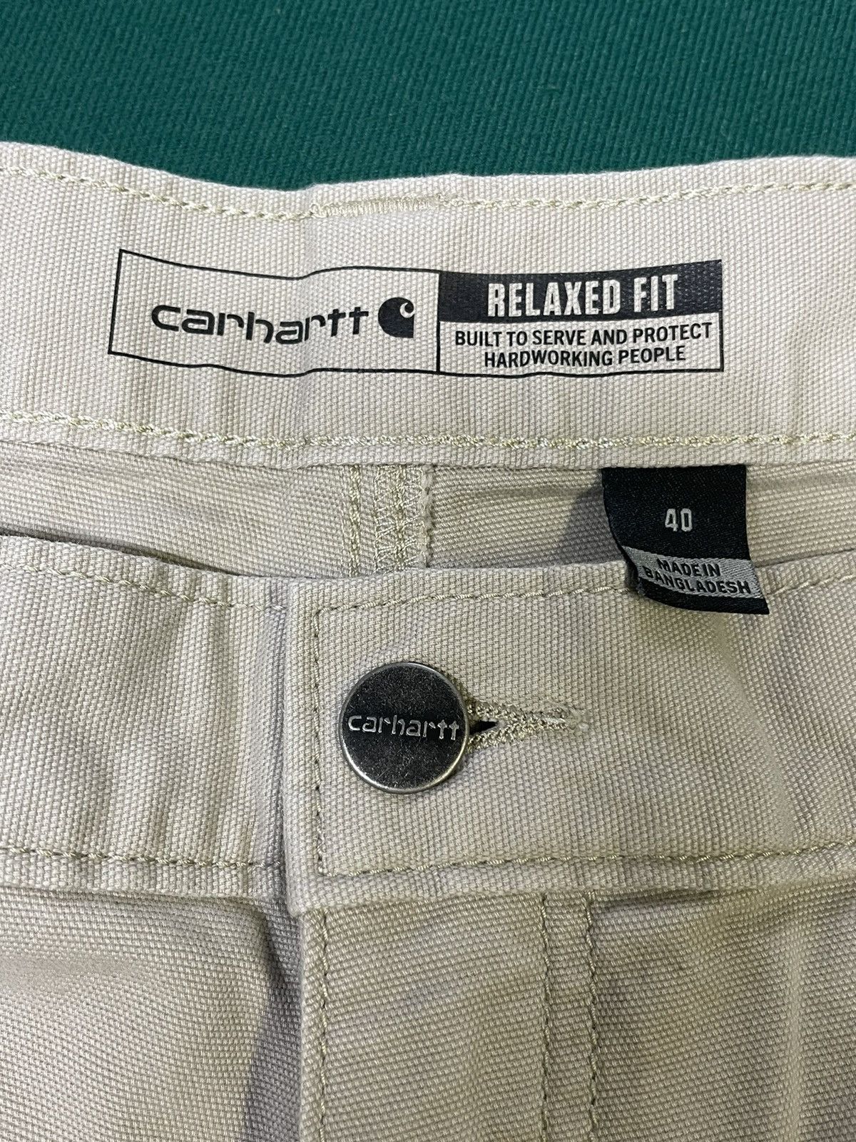 Carhartt Carhartt Relaxed Fit Work Shorts – Khaki – Size 40 Size US 40 / EU 56 - 3 Thumbnail