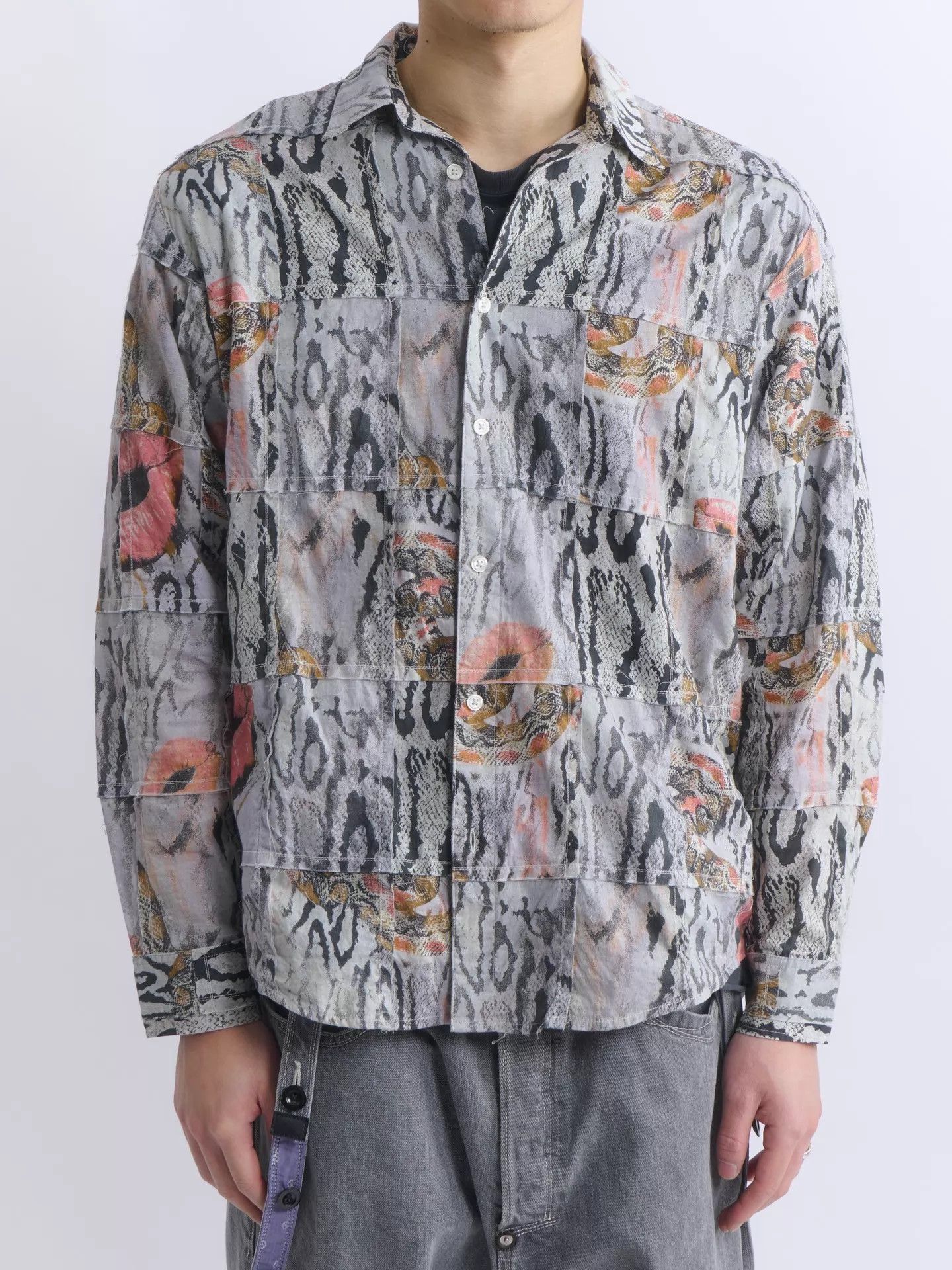 Supreme Supreme × Martine Rose 24AW Snake Print Paneled Shirt Size US M / EU 48-50 / 2 - 2 Thumbnail