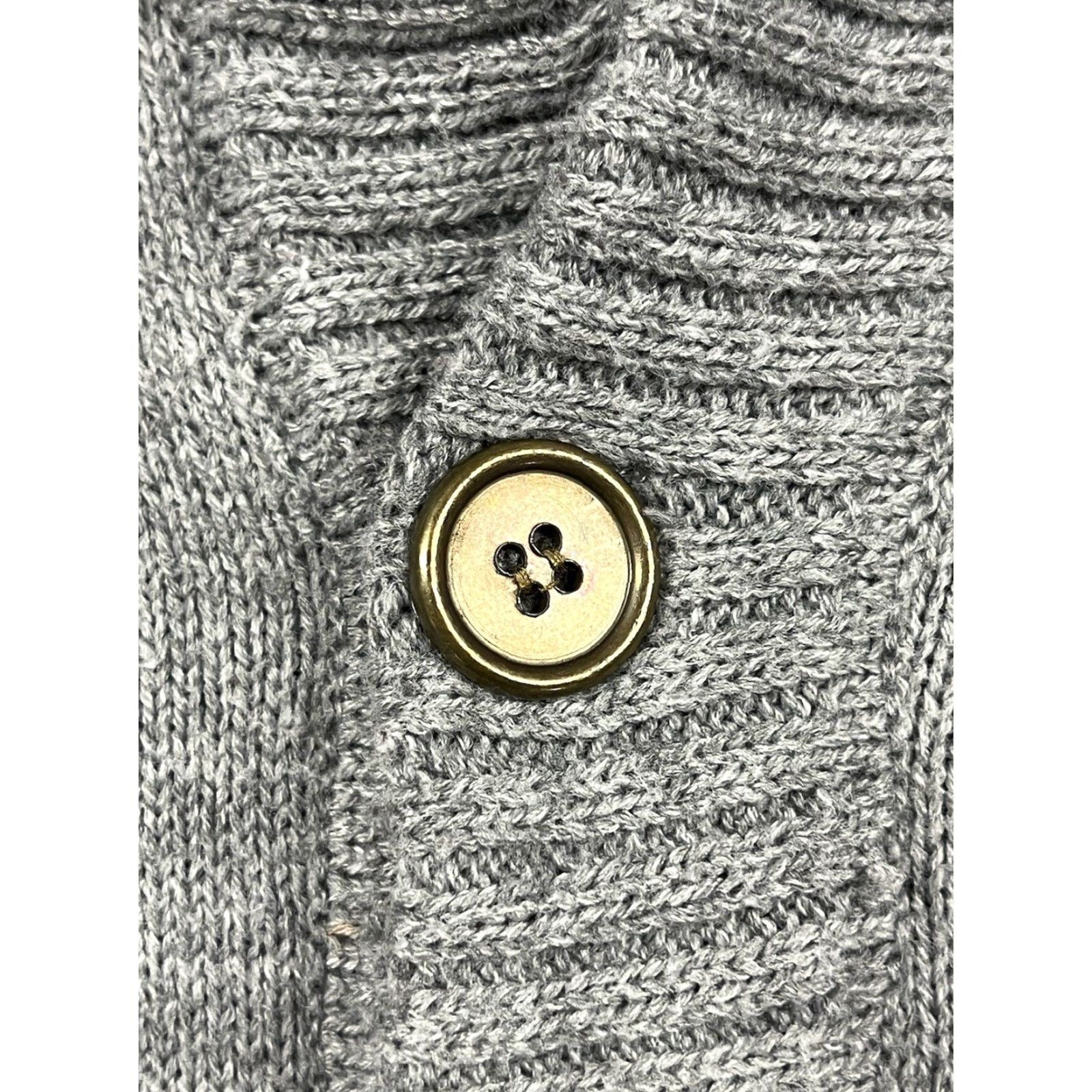 Vintage Paul Jones Men’s Sweater Cardigan Cable-Knit Collared Button Down XL Gray Size US XL / EU 56 / 4 - 5 Thumbnail