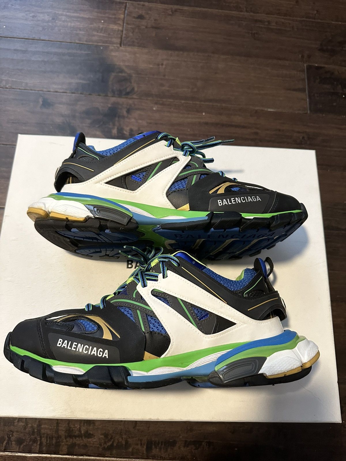 Balenciaga Balenciaga Track Green White Blue Size US 9 / EU 42 - 12 Thumbnail