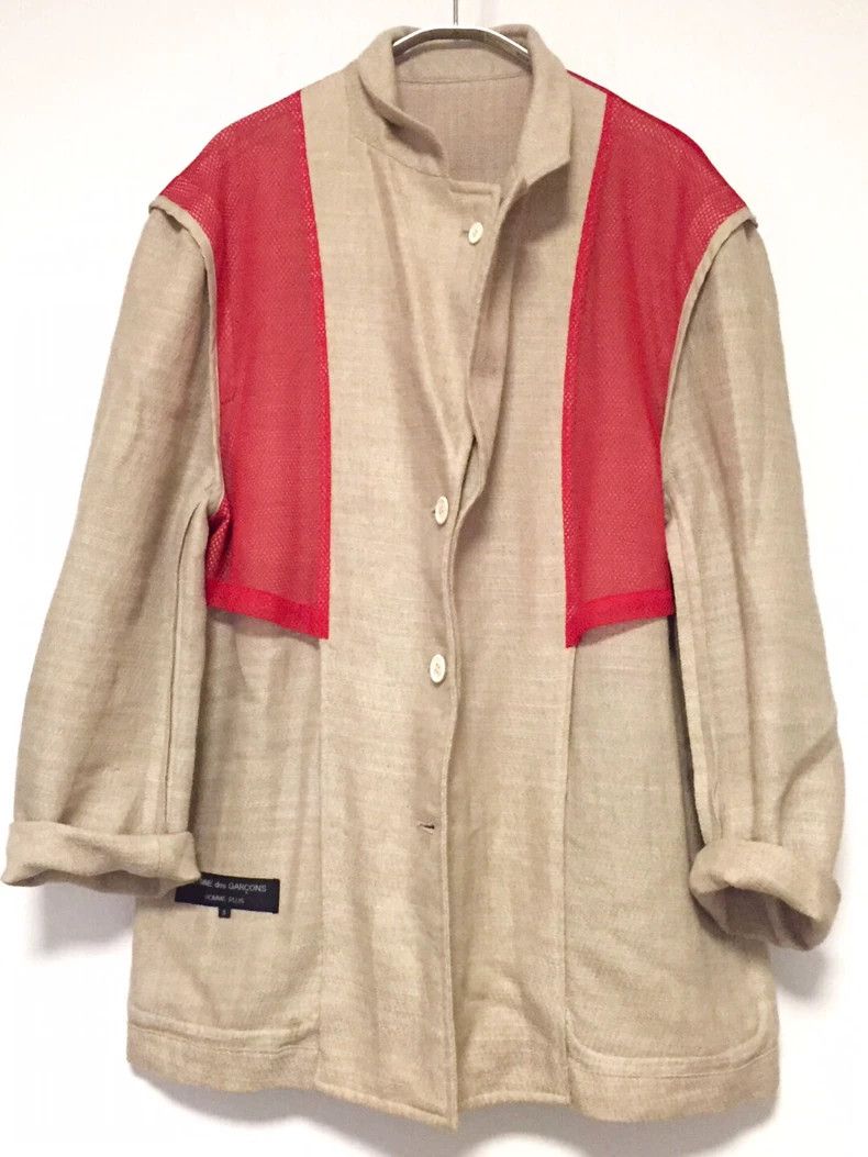 Comme des Garcons Comme des Garçons Red Beige Suit Jacket Size US S / EU 44-46 / 1 - 1 Thumbnail