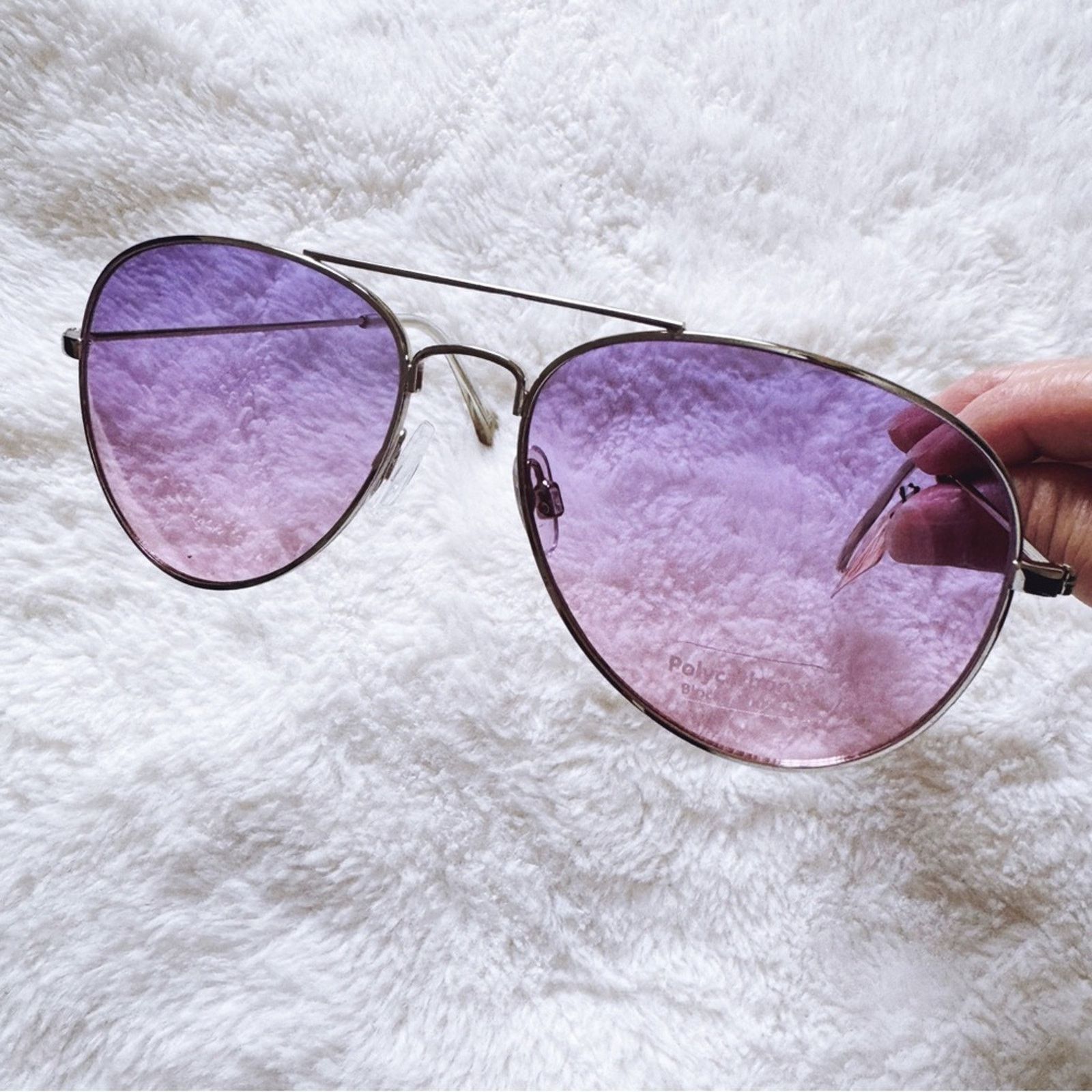 Other Rosalia Purple Full Rim Aviator Sunglasses Size ONE SIZE - 9 Thumbnail