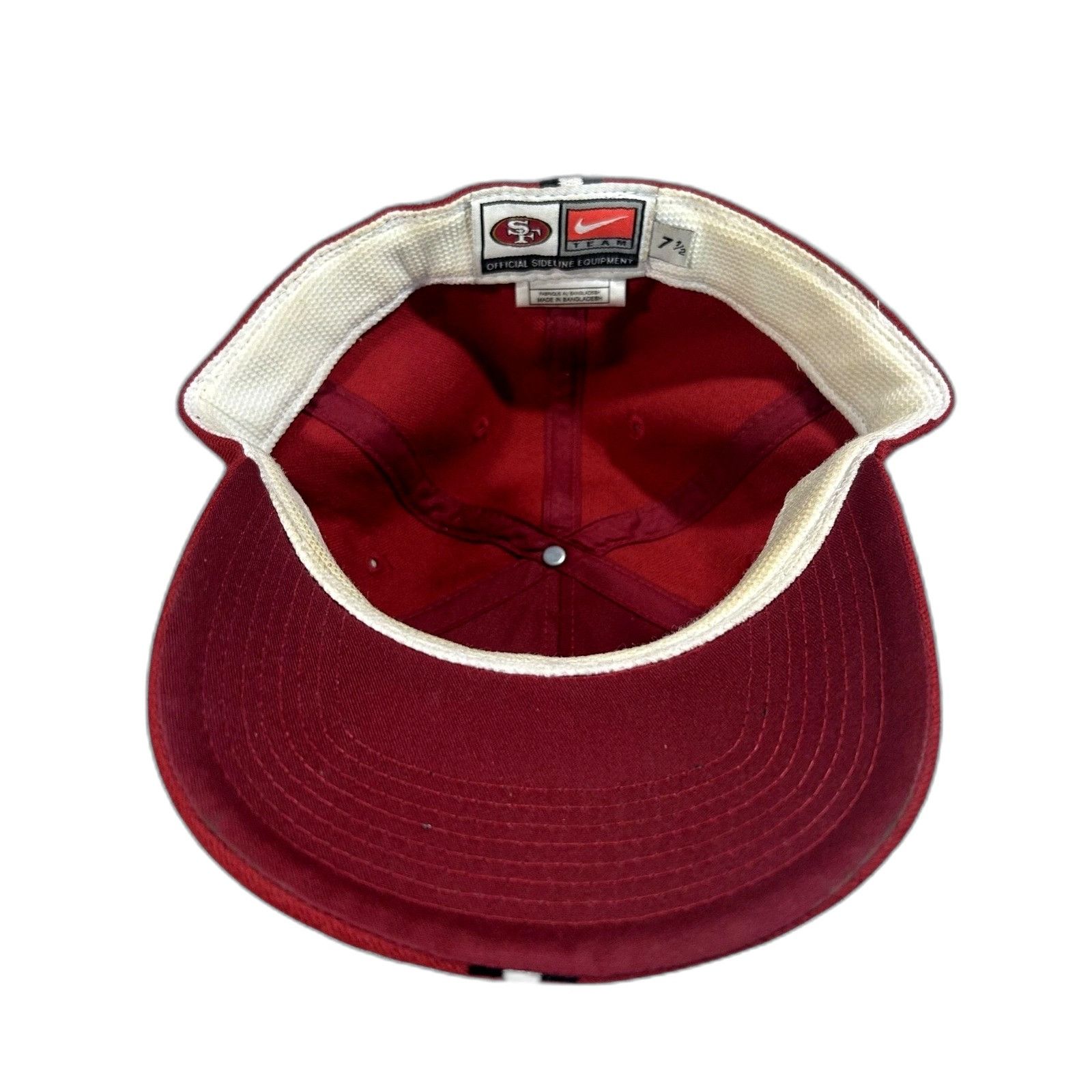 Nike Vintage Nike San Francisco 49er NFL Fitted Hat Red 7 1/2 Size US XXS / EU 40 - 3 Thumbnail