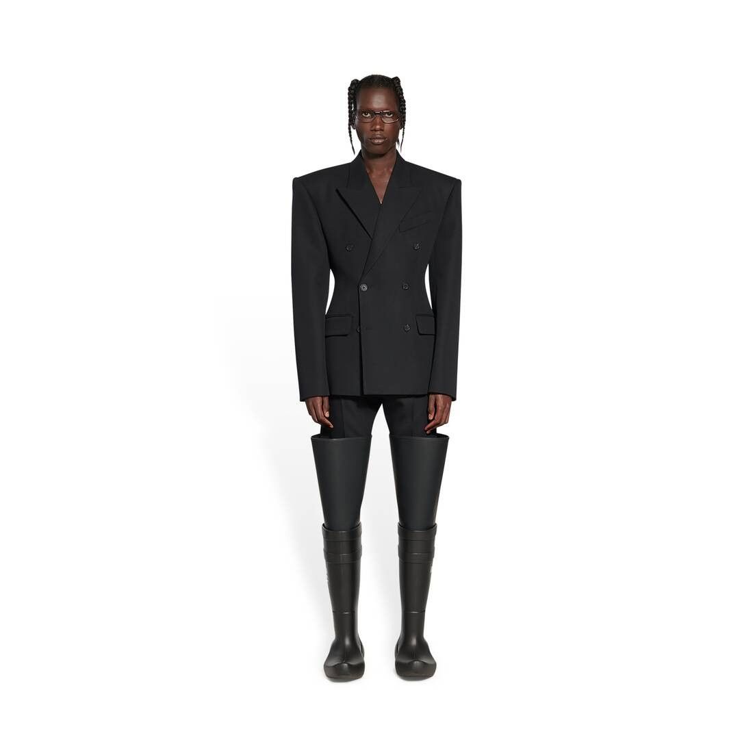 Balenciaga o1mt1gz1024 Waisted Jacket in Black Size US M / EU 48-50 / 2 - 2 Thumbnail