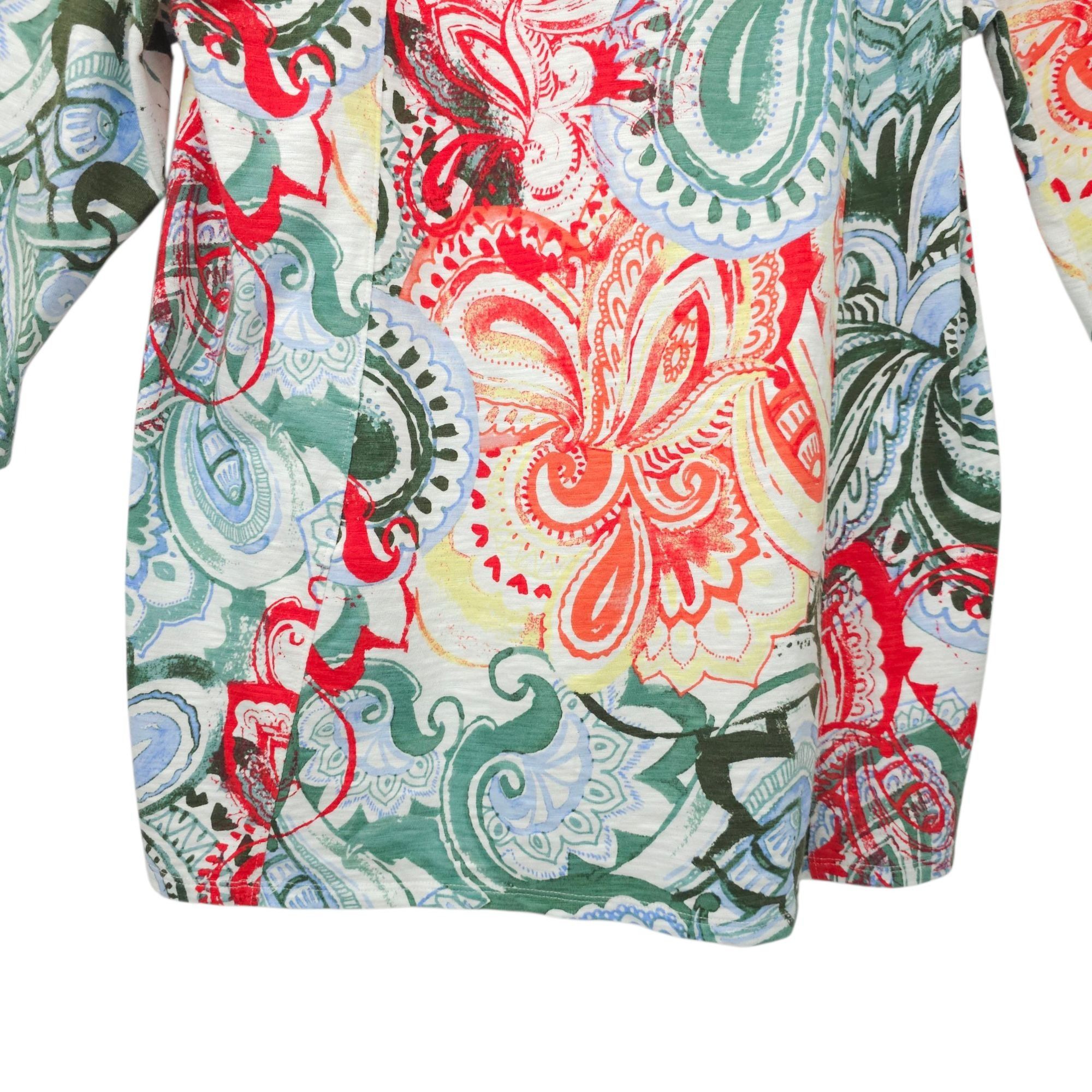 Chicos Chicos Floral Print Paisley Boho Top Womens 1 US M 3/4 Sleev Size M / US 6-8 / IT 42-44 - 13 Thumbnail