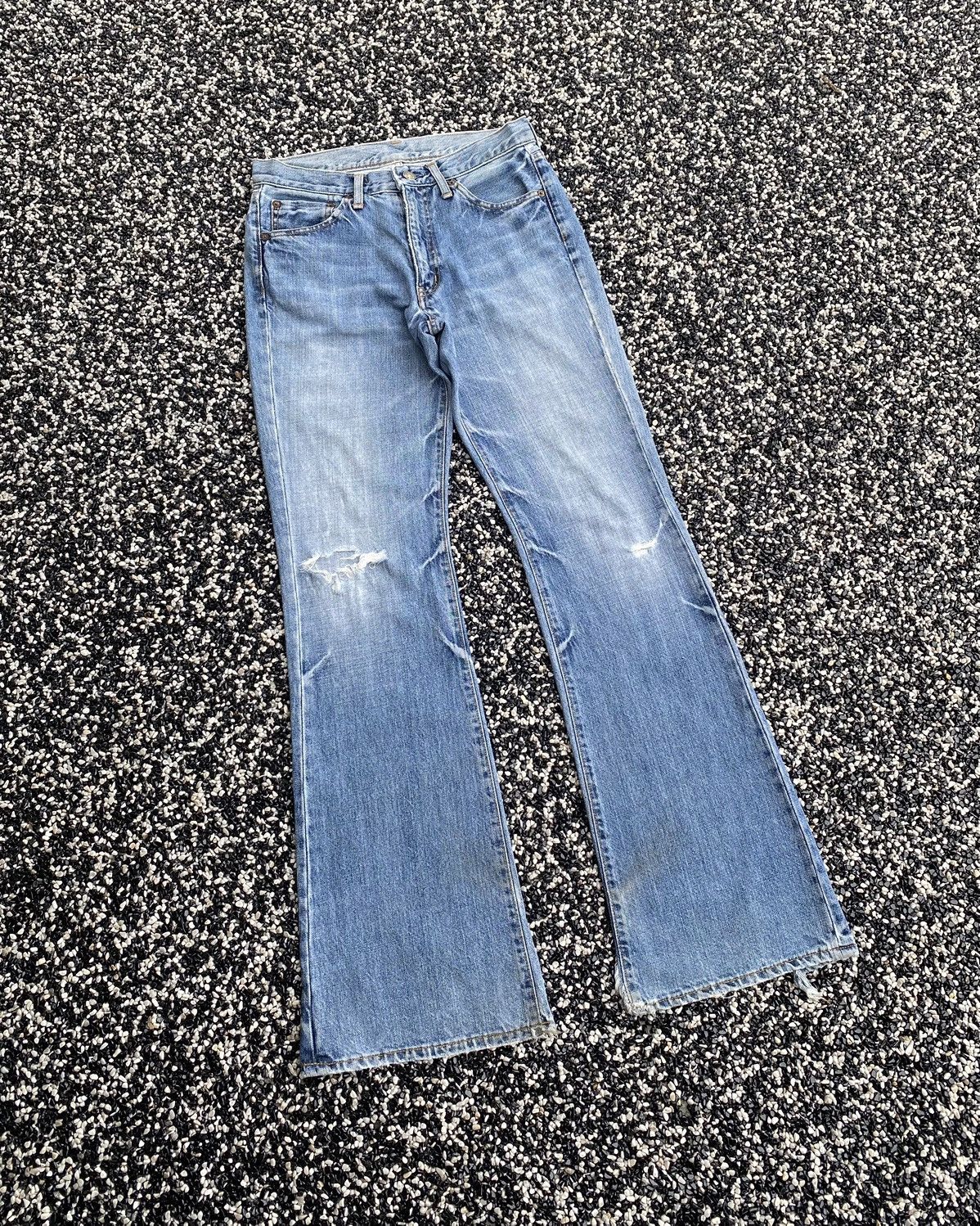 Hysteric Glamour 🔥BLUE WAY JAPAN FLARE THRASHED DISTRESS DENIM JEANS Size US 28 / EU 44 - 7 Thumbnail