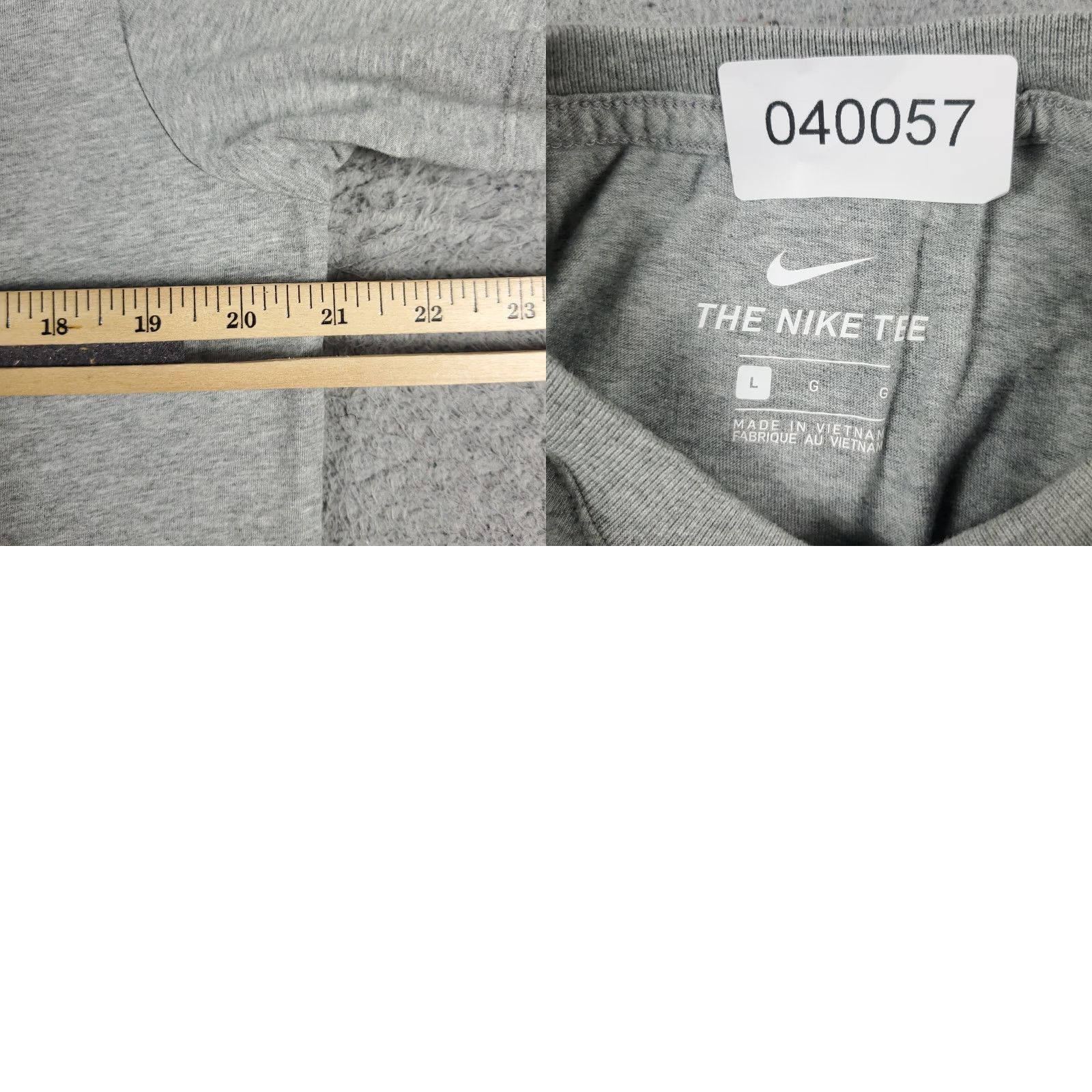 Nike Nike T Shirt Mens Large Gray Swoosh Casual Short Sleeve Adult L White? Gray? Size US L / EU 52-54 / 3 - 8 Thumbnail