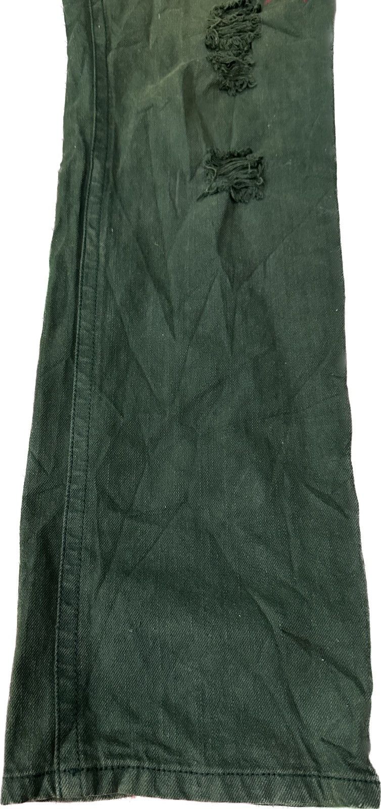 If Six Was Nine × Japanese Brand × Le Grande Bleu (L.G.B.) Rare Japanese Cargo Bondage Distress Jeans Size US 34 / EU 50 - 2 Thumbnail