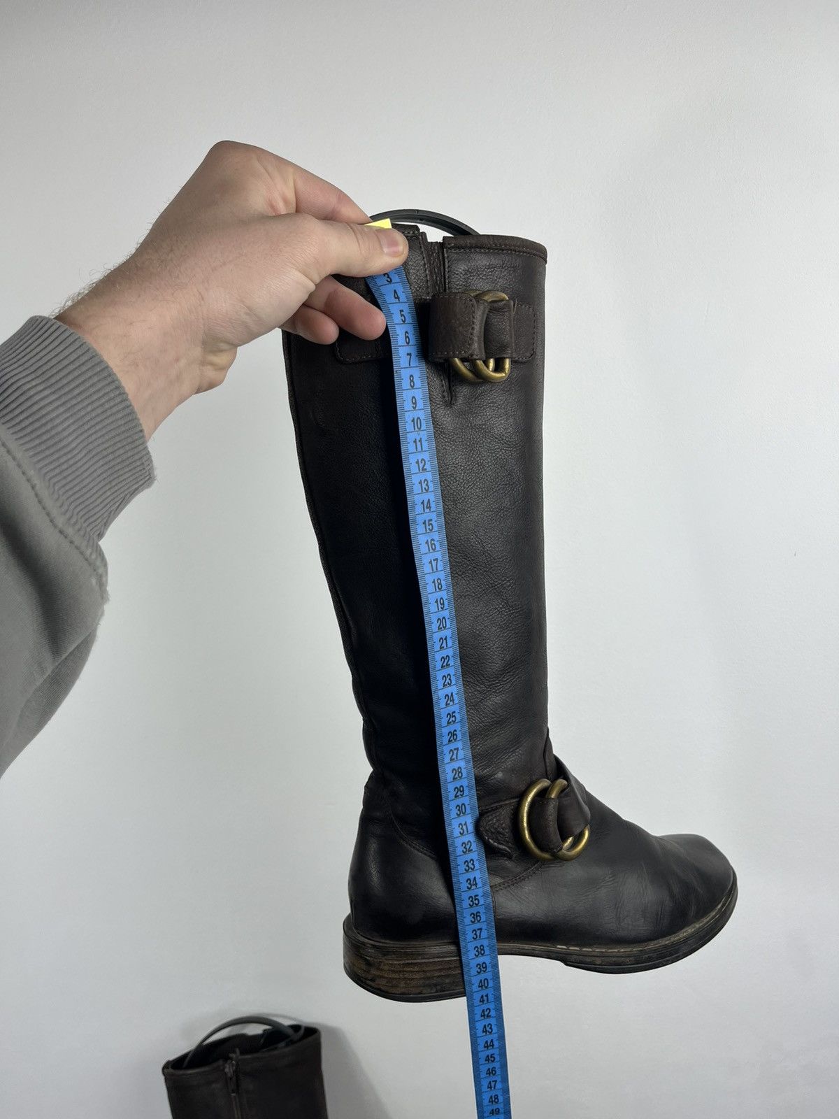 Other Women’s Brown Leather Knee High Boots Ring Strap Riding 37 Size US 6 / IT 36 - 17 Thumbnail