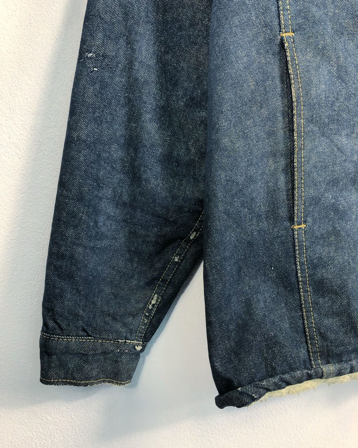 Sears Rare Vintage 80s Sears Roebucks Shearling Denim Jacket Size US XL / EU 56 / 4 - 6 Thumbnail