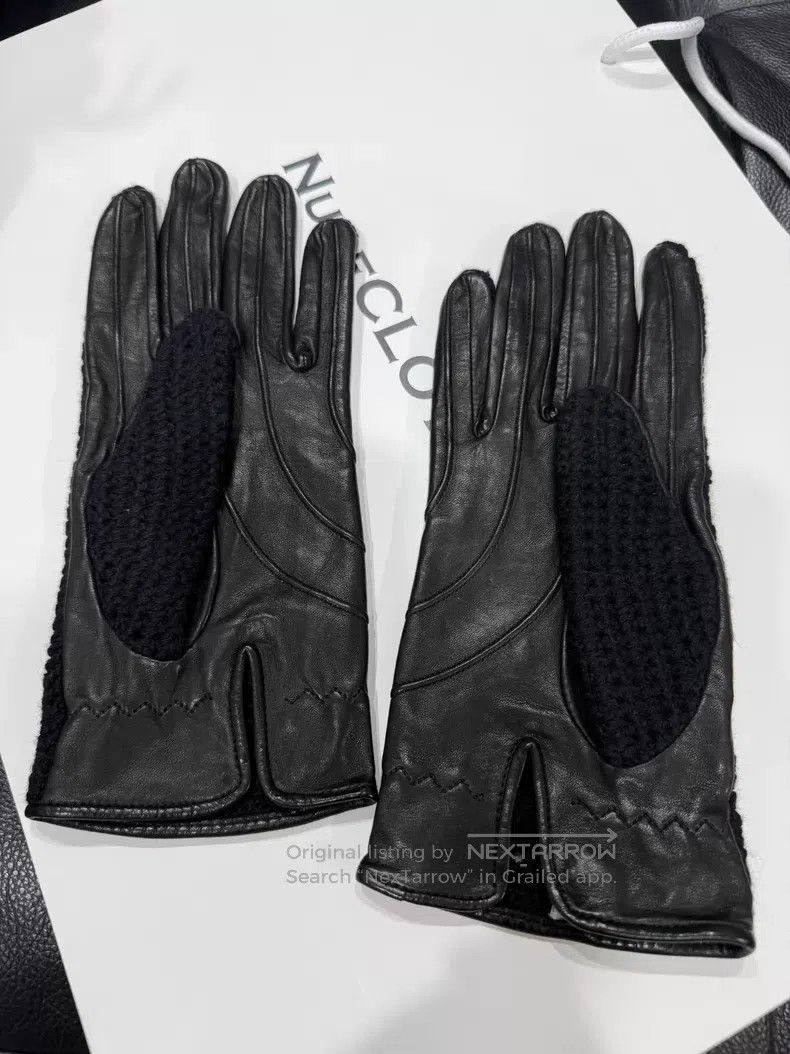 Dries Van Noten DRIES VAN NOTEN Sheepskin Patchwork Gloves with Vintage St Size ONE SIZE - 1 Thumbnail
