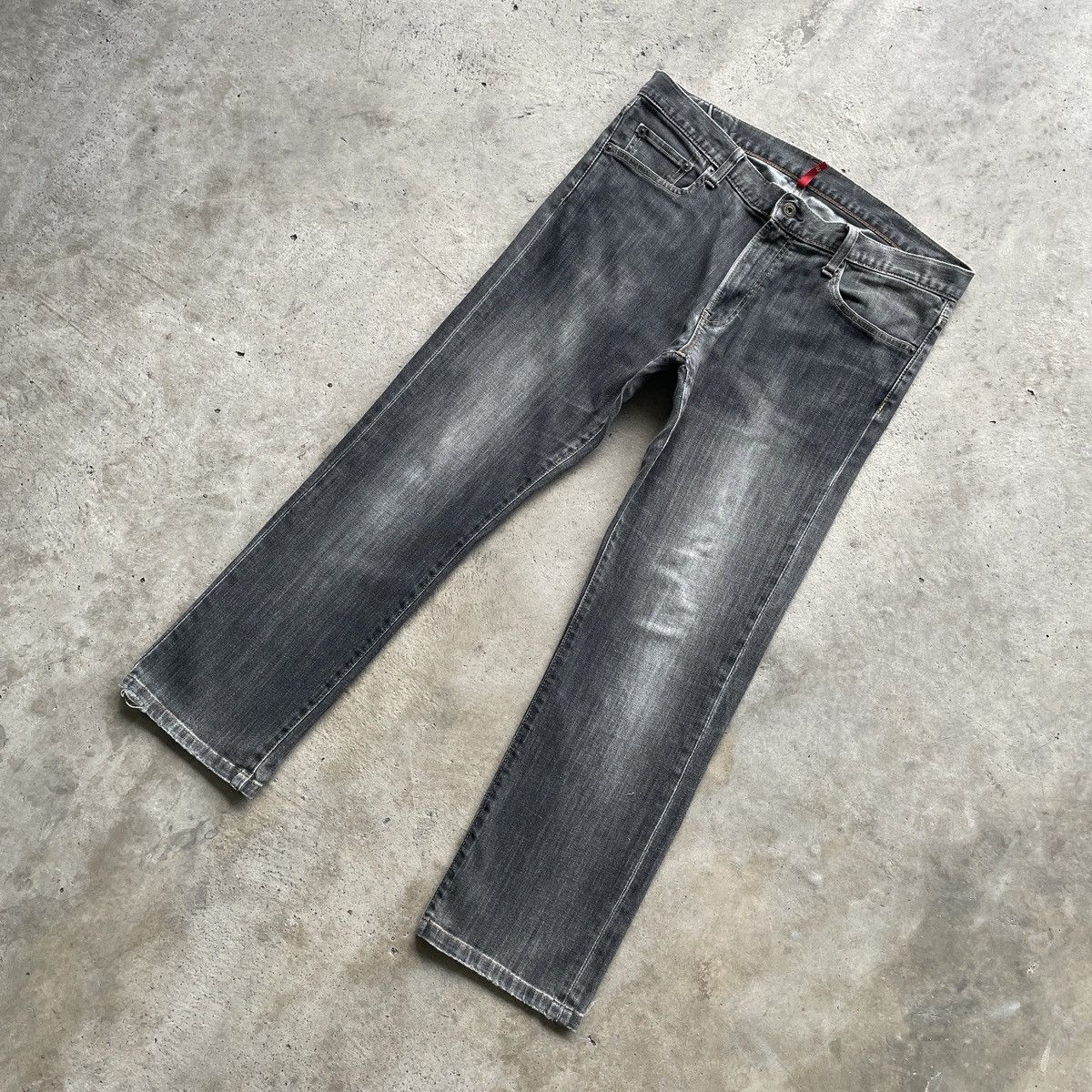 Japanese Brand Vintage Japanese Black Faded Denim Jeans Pants W35 Size US 35 - 2 Thumbnail