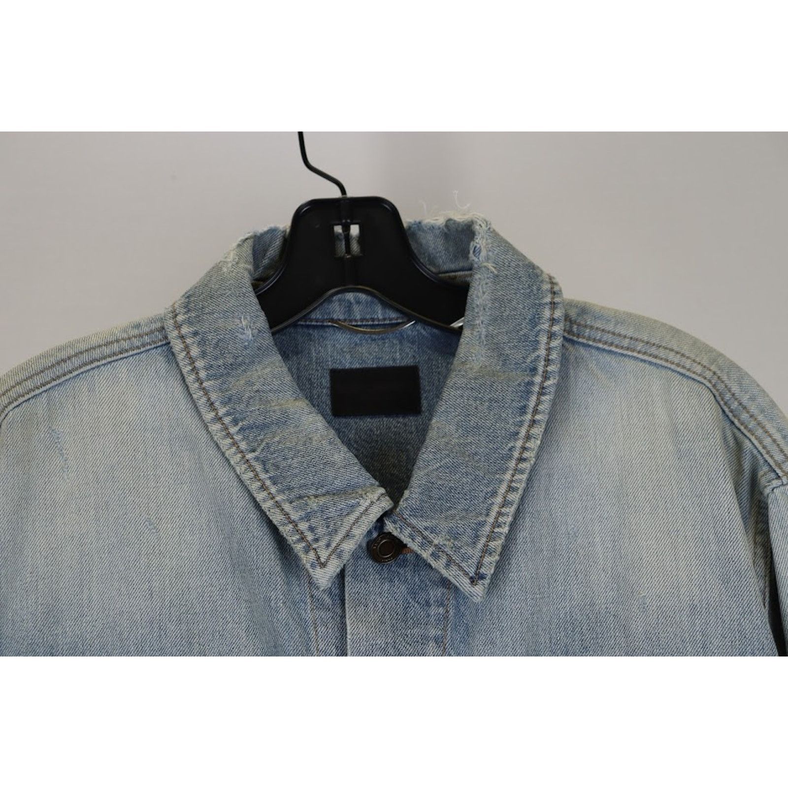 Saint Laurent Paris o1rshd1 Classic Denim Jacket in Sky Blue Size US M / EU 48-50 / 2 - 4 Thumbnail