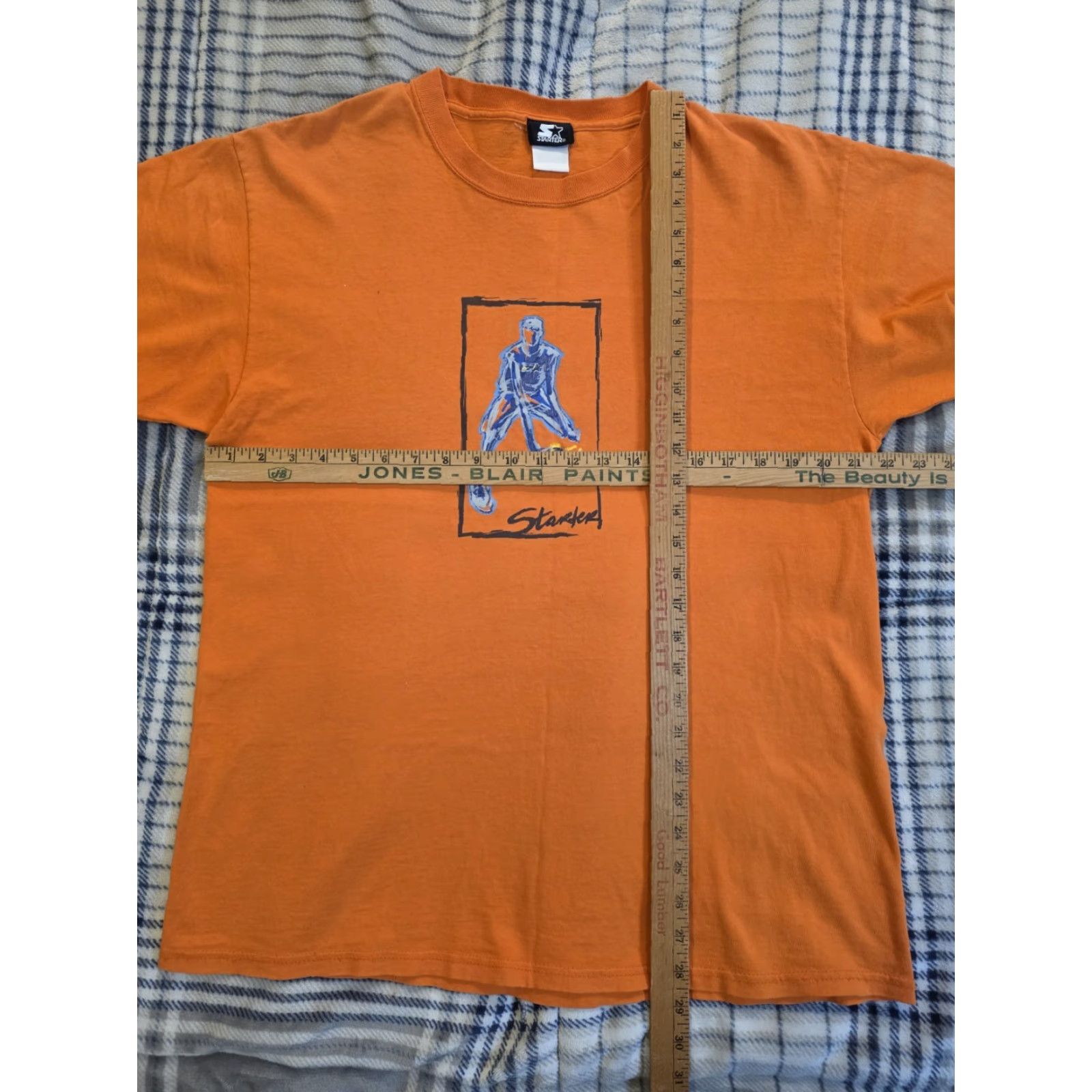 Starter VINTAGE Starter Basketball Graphic T Shirt Double Sided Orange Men's XL Size US XL / EU 56 / 4 - 6 Thumbnail