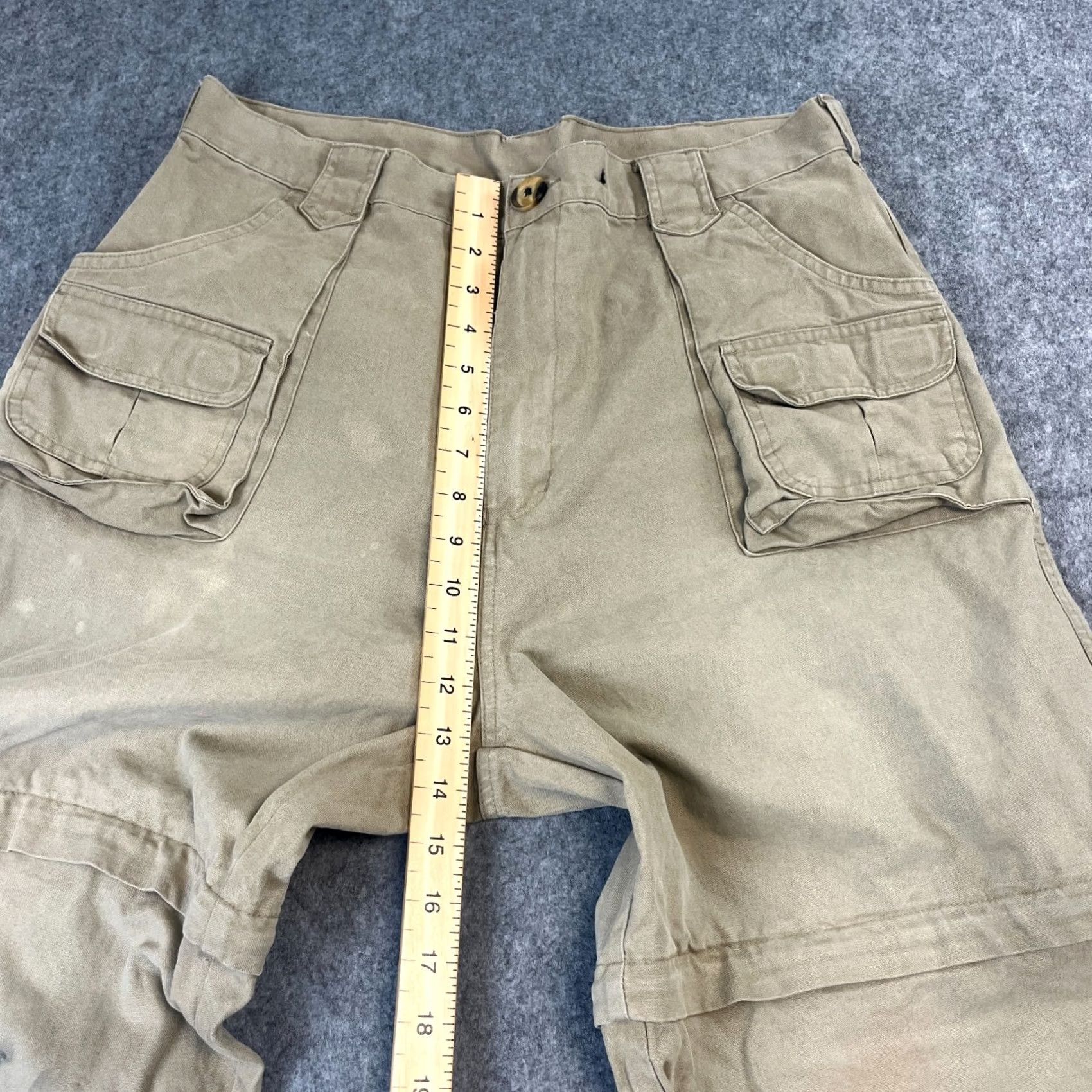 Dickies Dickies Mens Cargo Trousers Pants 34 Short Baggy Convertible Zip Off Workwear Beige Cotton 5-Pocket Cargo Regular Mens Size US 34 / EU 50 - 7 Thumbnail