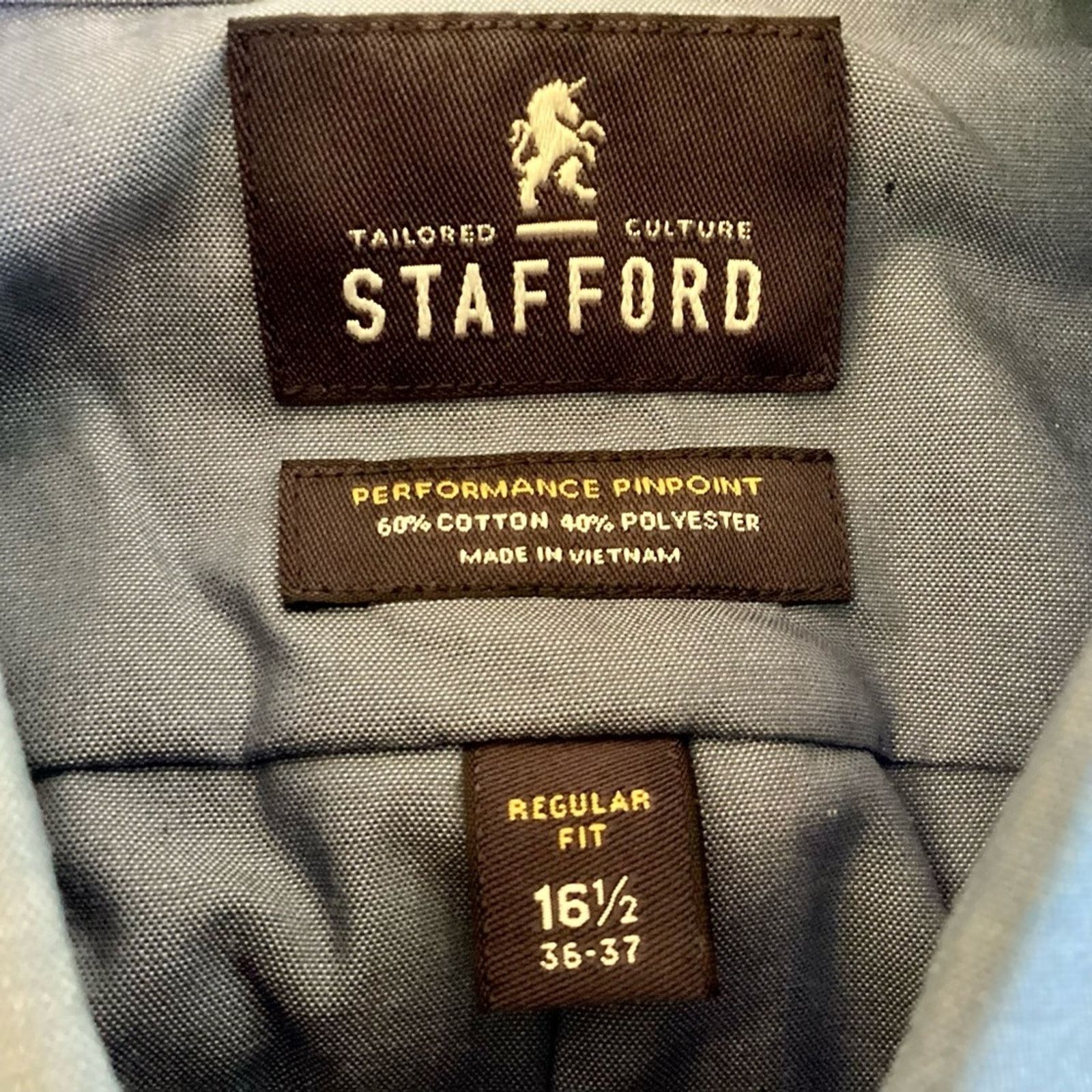 Stafford Stafford Performance Pinpoint Button Down Size US L / EU 52-54 / 3 - 3 Thumbnail