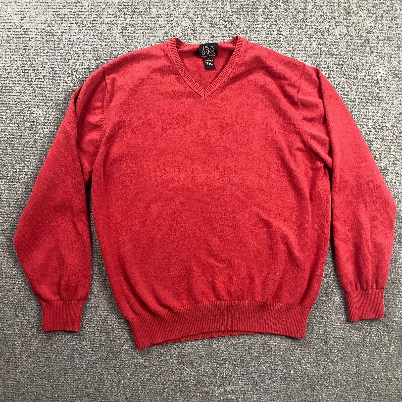Jos. A. Bank Jos A Bank Sweater L V-Neck Signature Collection Pima Cotton Size US L / EU 52-54 / 3 - 1 Thumbnail
