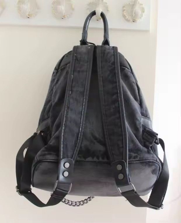 Other Steampunk Denim Backpack Large Capacity Rivet Size ONE SIZE - 2 Thumbnail