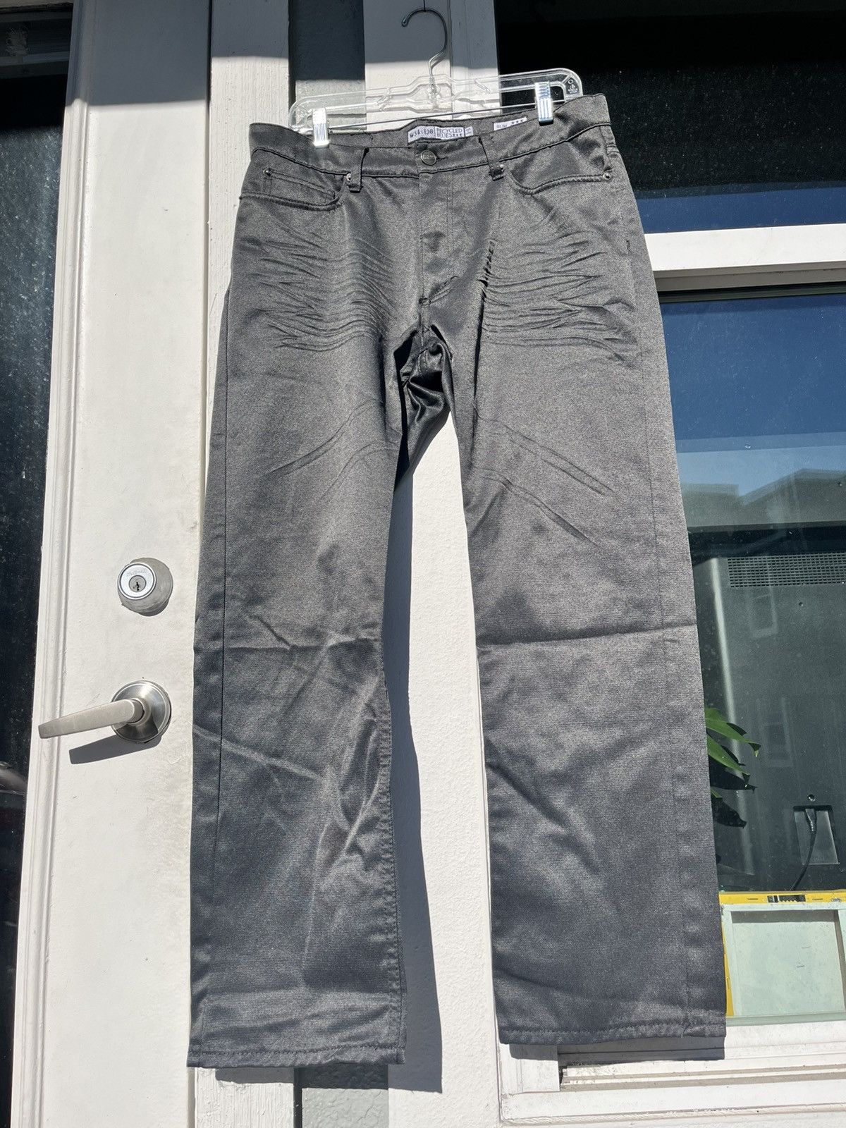 Other Gray shiny straight fit jeans 34x30 Size US 34 / EU 50 - 2 Thumbnail