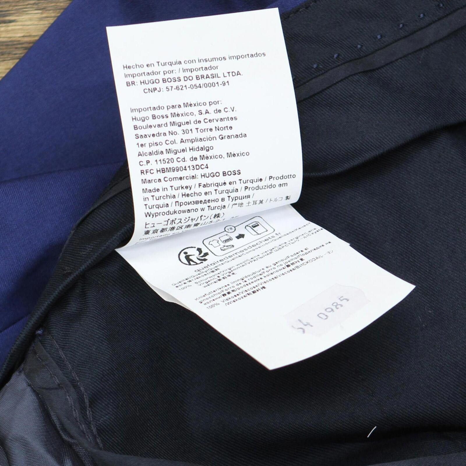 Hugo Boss NEW Boss Slim Fit Wool Suit Dress Unhemmed Pants Navy 38R Size US 32 / EU 48 - 7 Thumbnail