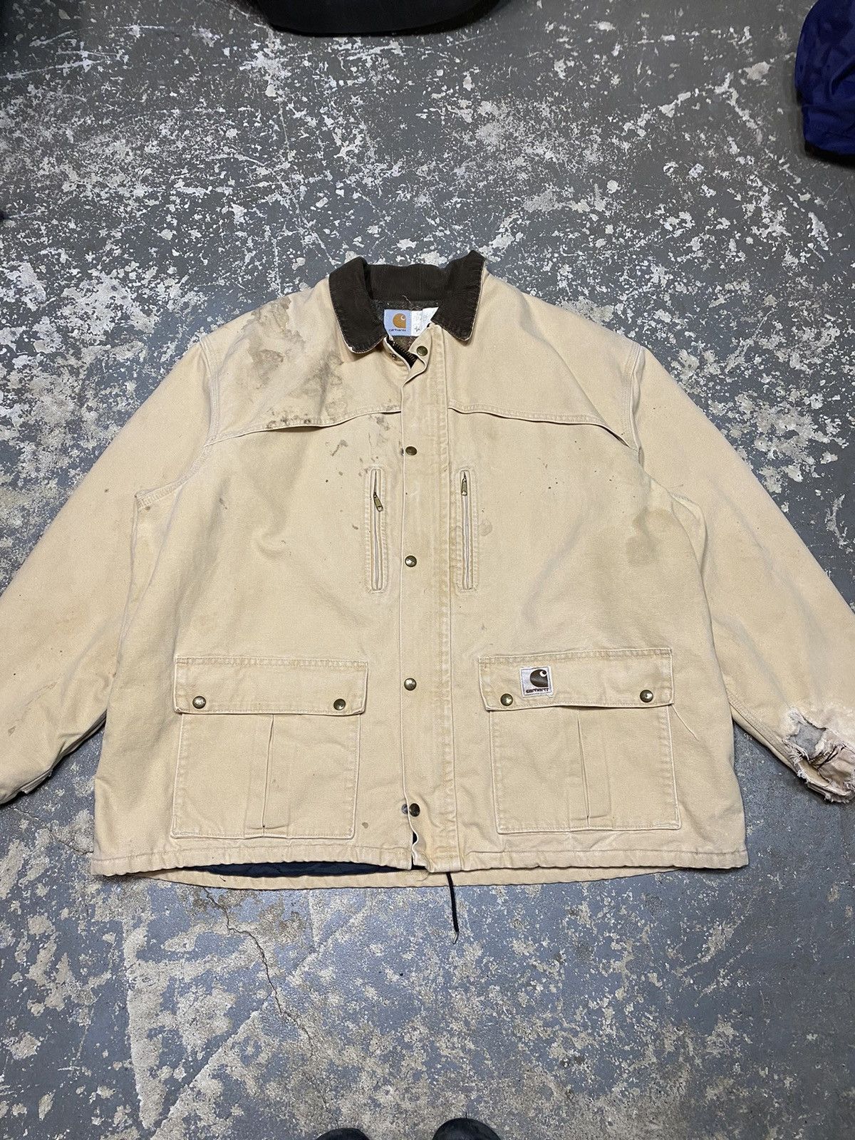 Carhartt × Vintage Vintage Carhartt Chore Work Cape Jacket CB2595 Size US XXL / EU 58 / 5 - 4 Thumbnail