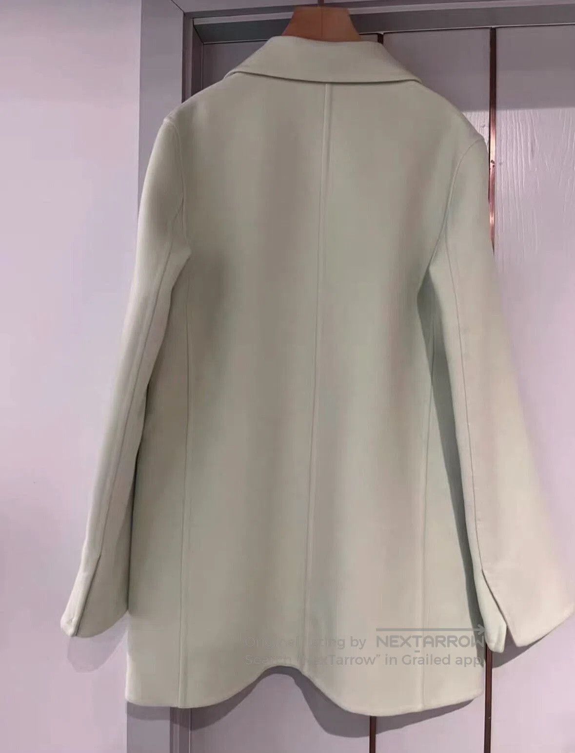 Jil Sander JIL SANDER Green Cashmere Coat. Size L / US 10 / IT 46 - 2 Thumbnail