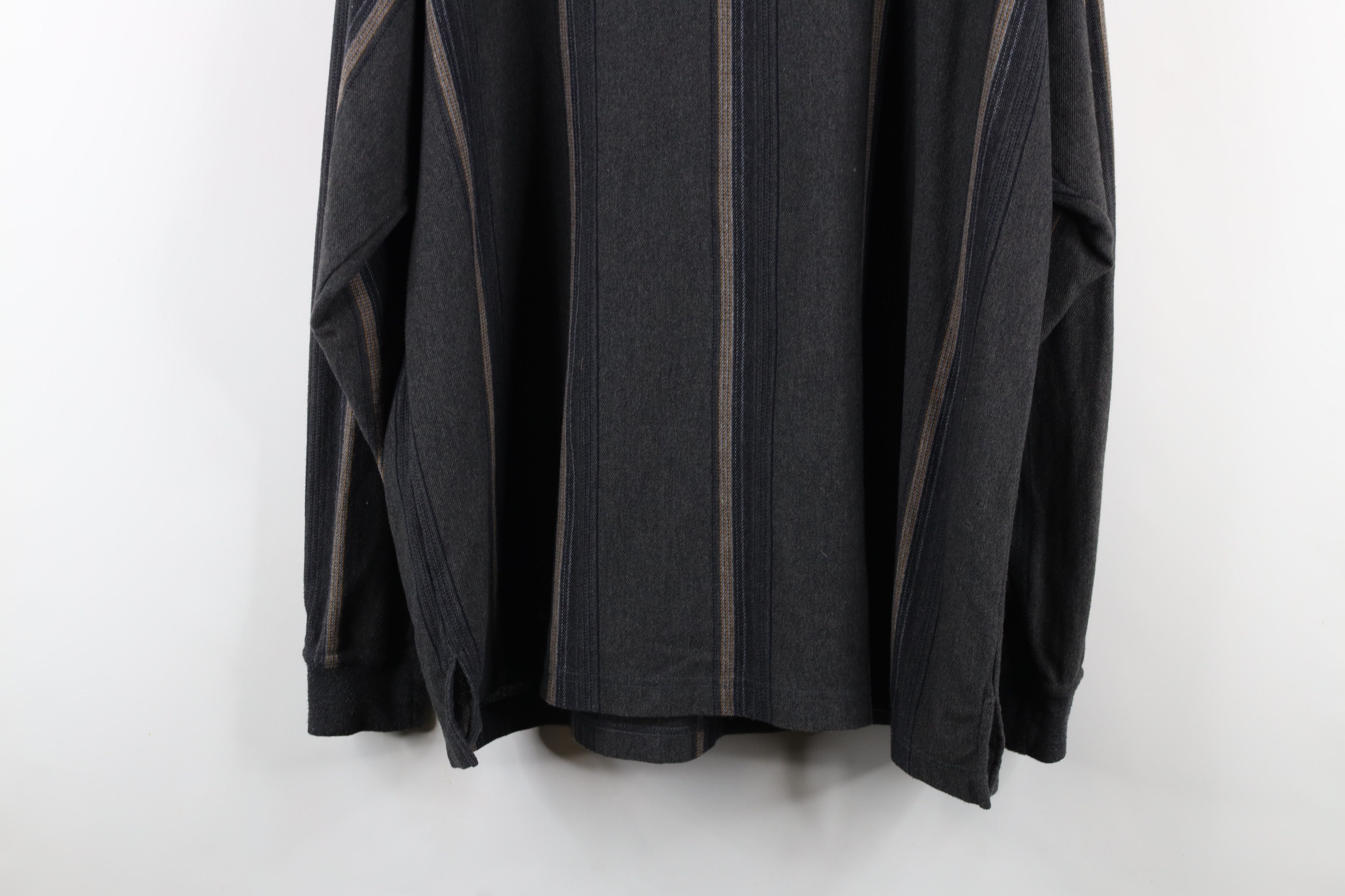Vintage Vintage 90s Streetwear Striped Long Sleeve Rugby Polo Shirt Size US XXL / EU 58 / 5 - 11 Thumbnail