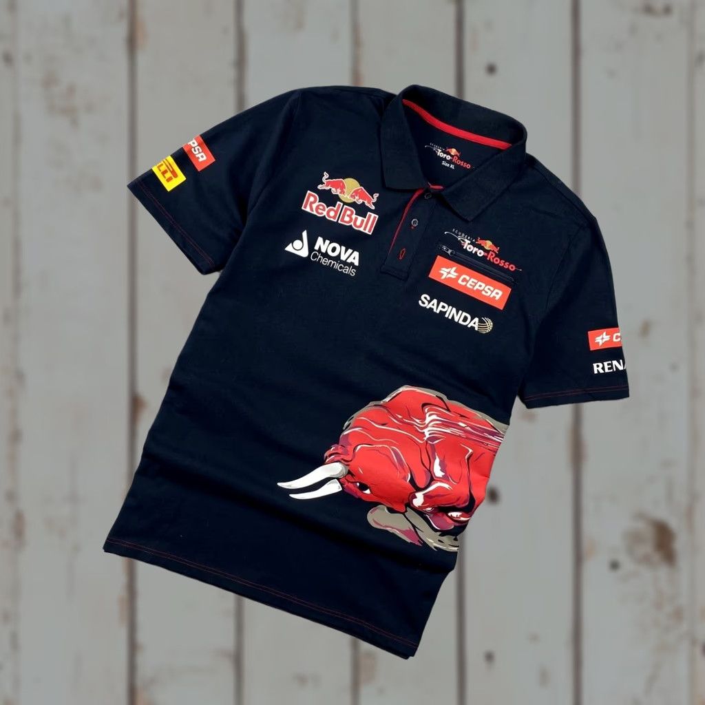 Logo 7 VINTAGE Toro Rosso Red Bull Racing Big Logo Men XL T Shirt Blue Size US XL / EU 56 / 4 - 1 Thumbnail