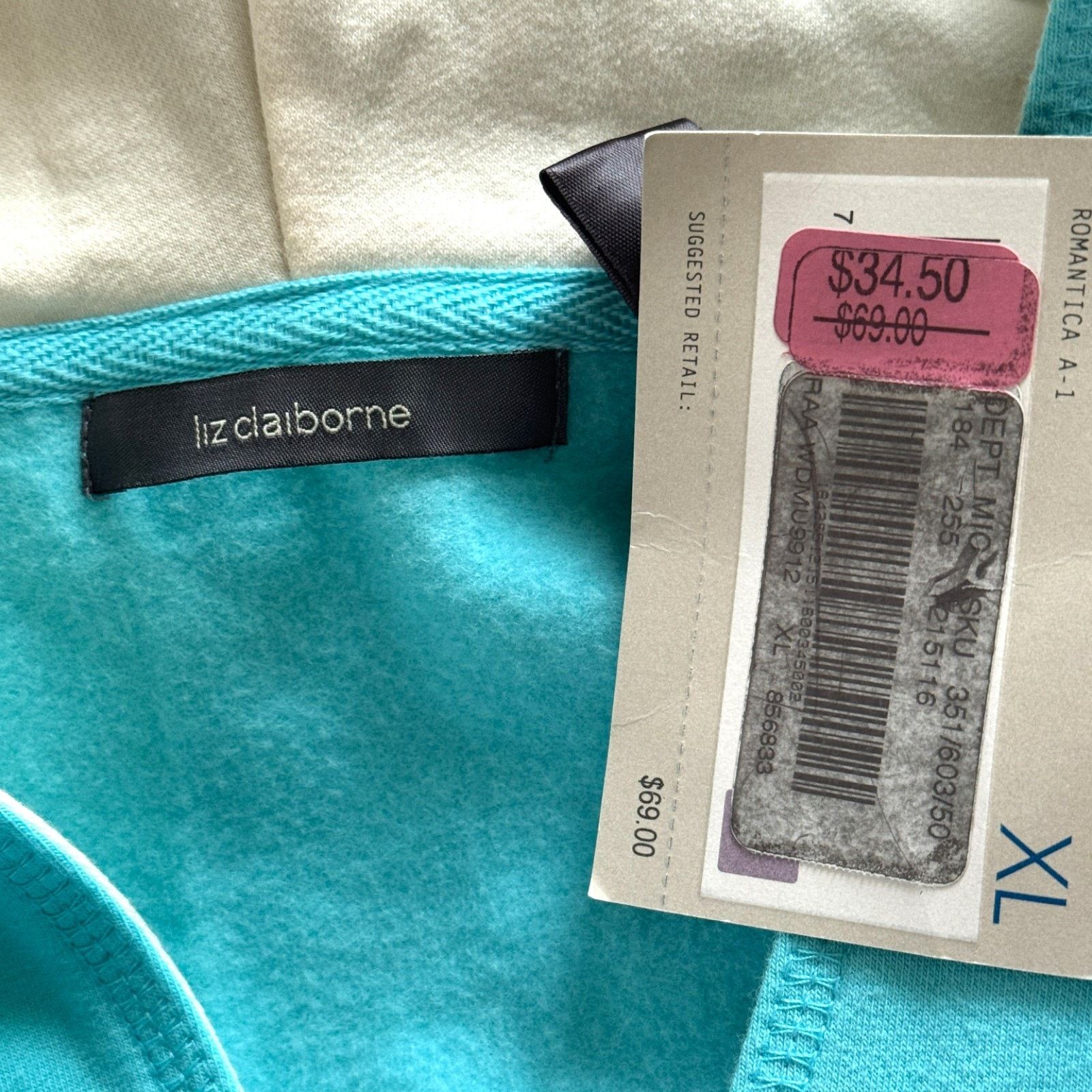 Liz Claiborne Liz Claiborne Hoodie XL Blue Long Sleeve Drawstring Pullover Size XL / US 12-14 / IT 48-50 - 10 Thumbnail