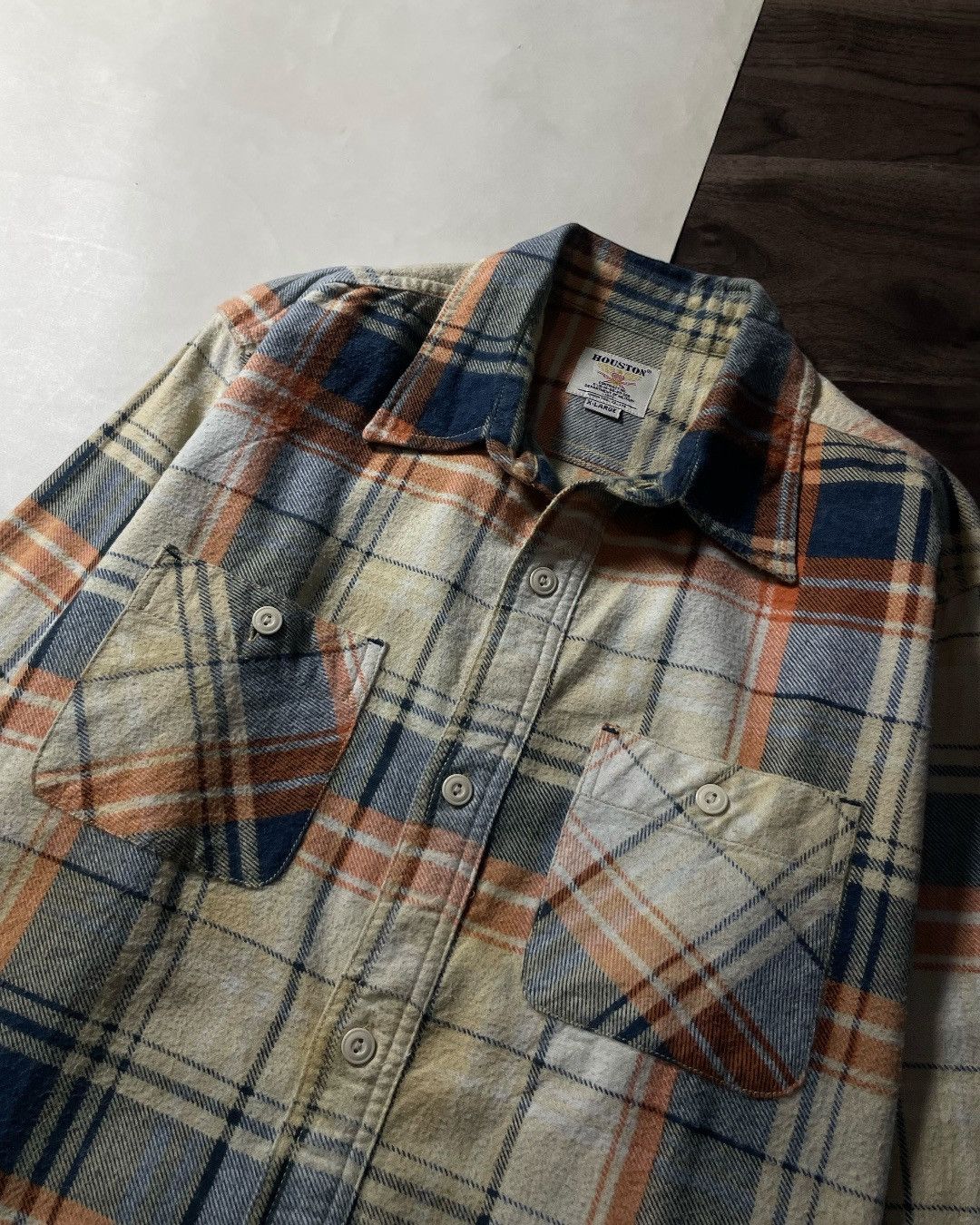Japanese Brand FLANNEL SHIRT DOUBLE POCKET HOUSTON JAPAN SIZE XL fit L Size US L / EU 52-54 / 3 - 4 Thumbnail