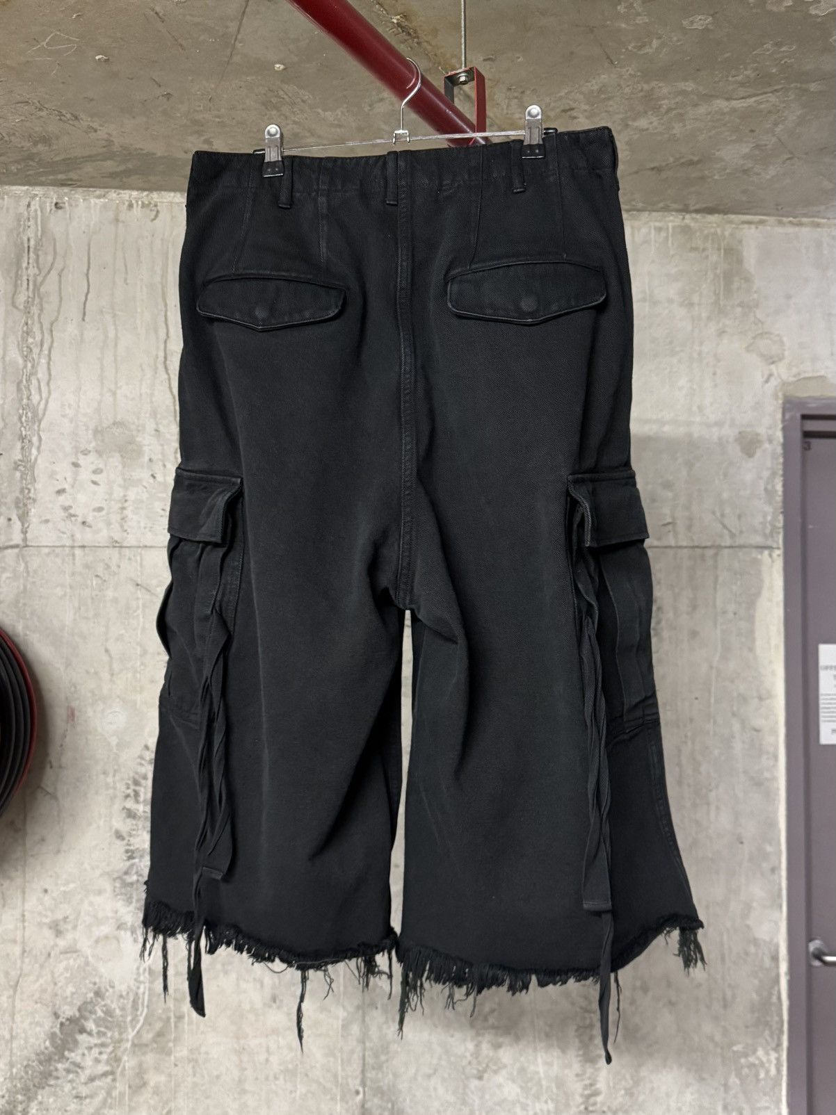 Doublet Silk Twill Military Pants in Black