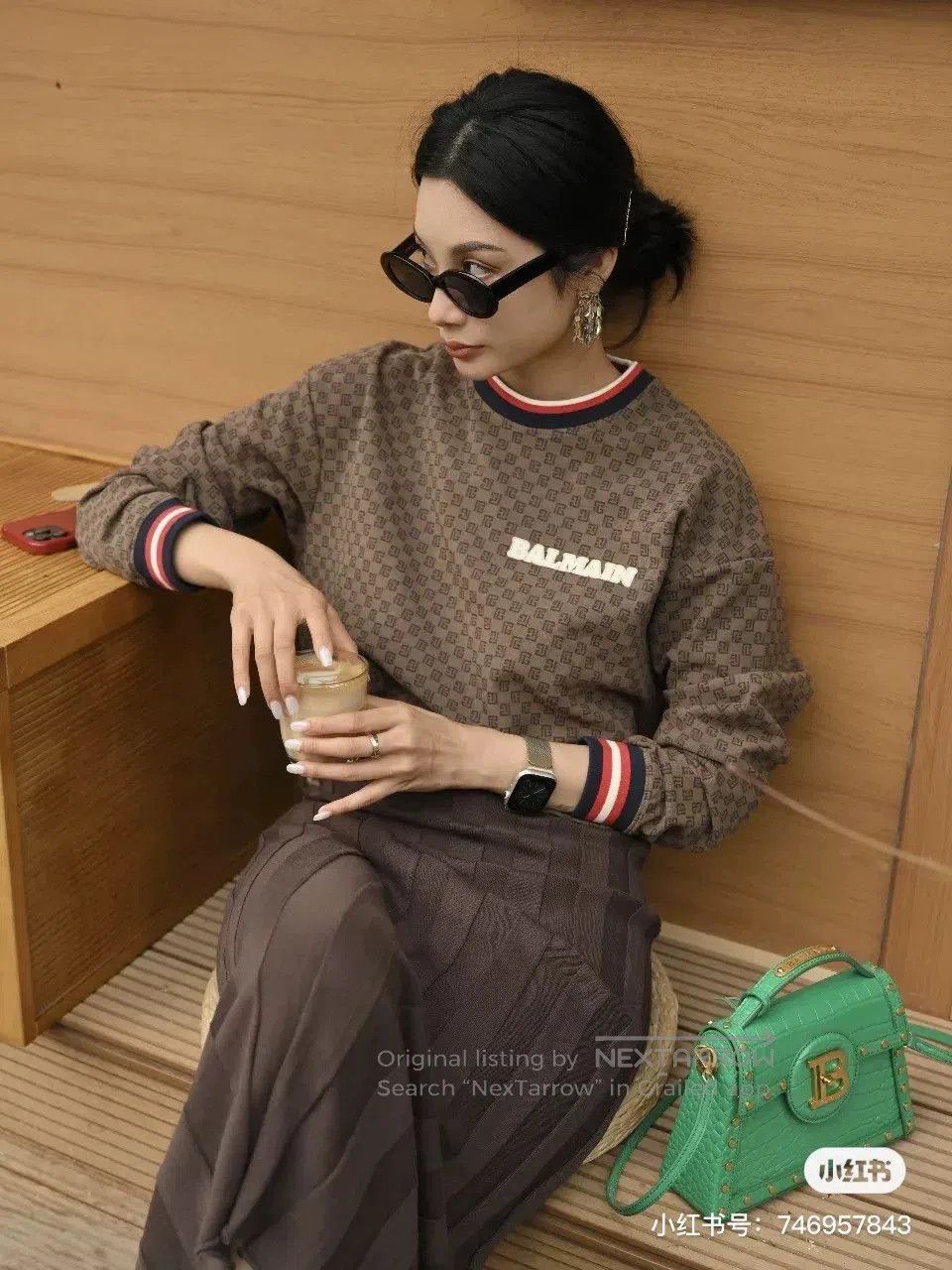 Balmain balmain cropped top with logo detail. Size US M / EU 48-50 / 2 - 9 Thumbnail
